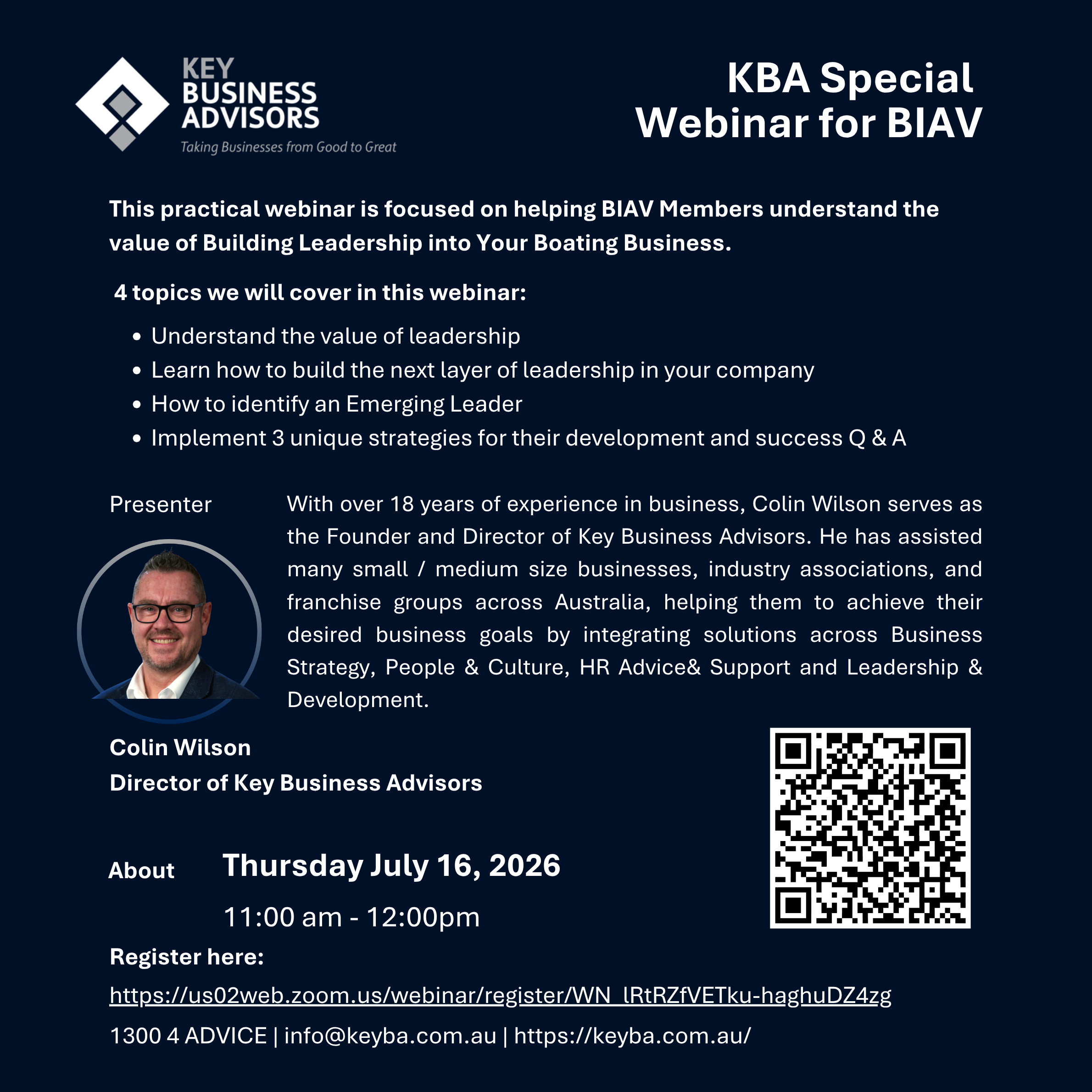 Last Chance: Free BIAV Leadership Webinar This Thursday