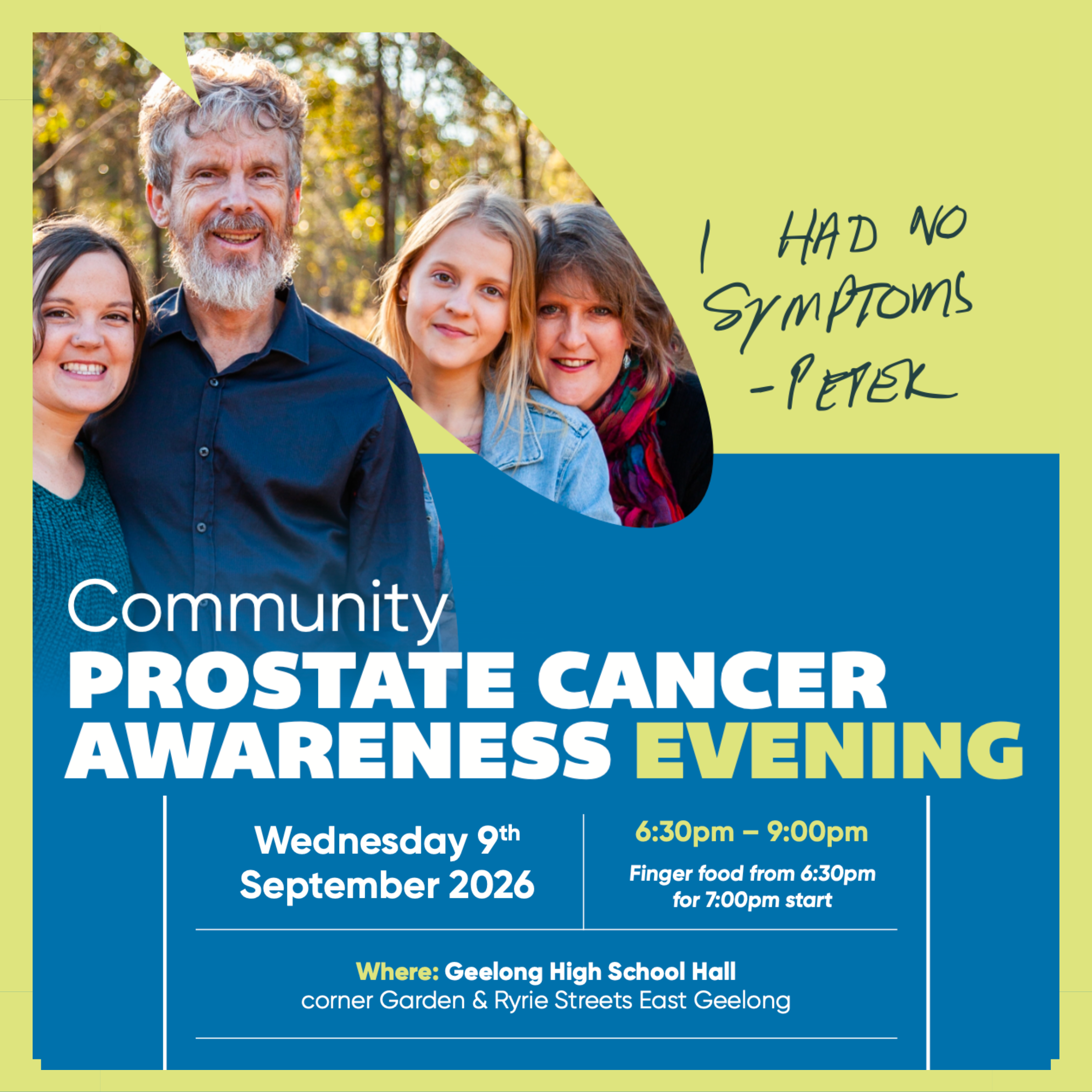 Free Prostate Awareness Information Night in Geelong