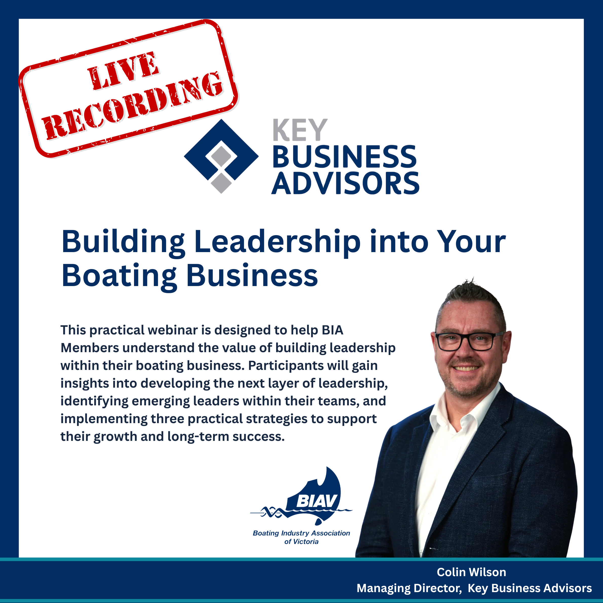 Thank you to Colin Wilson from Key Business Advisors 