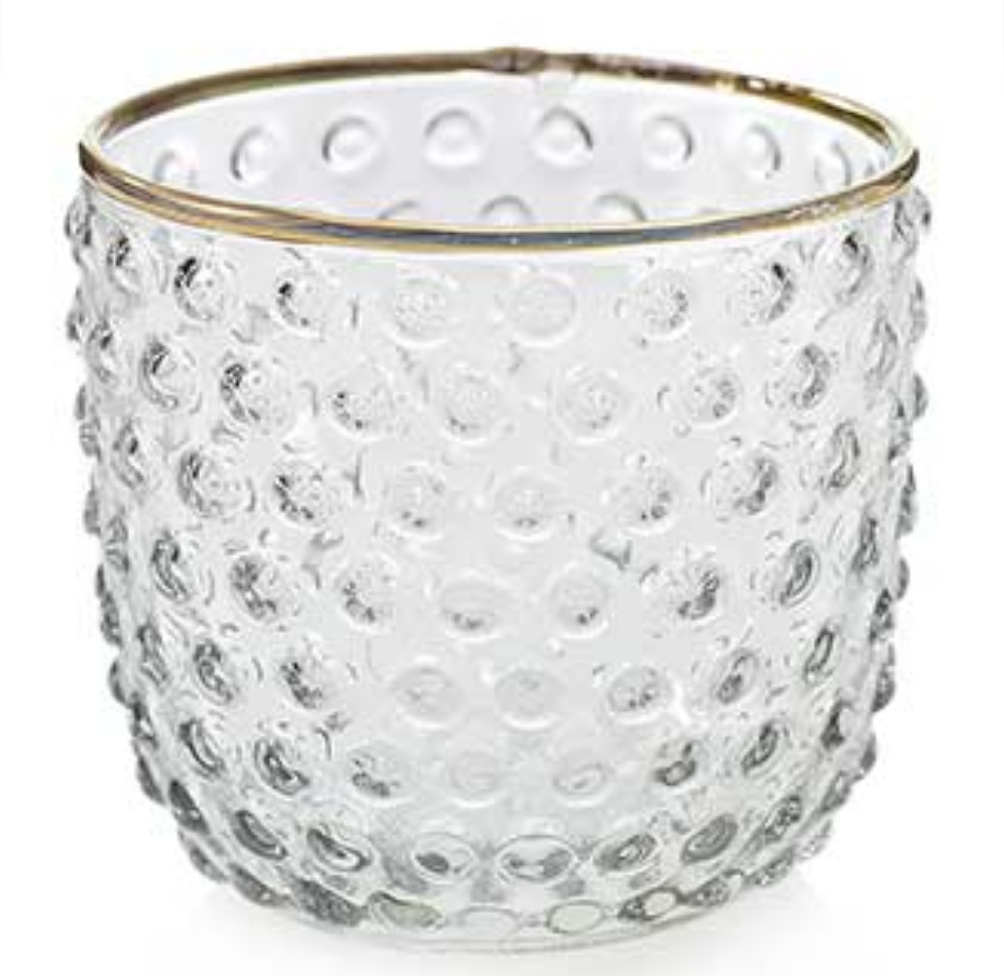 Mady Glass Two Sizes Votives - 3.25” x 2.75” Vases - 5.5” x 5”