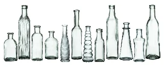 Mixed Vintage Glass Bud Vases