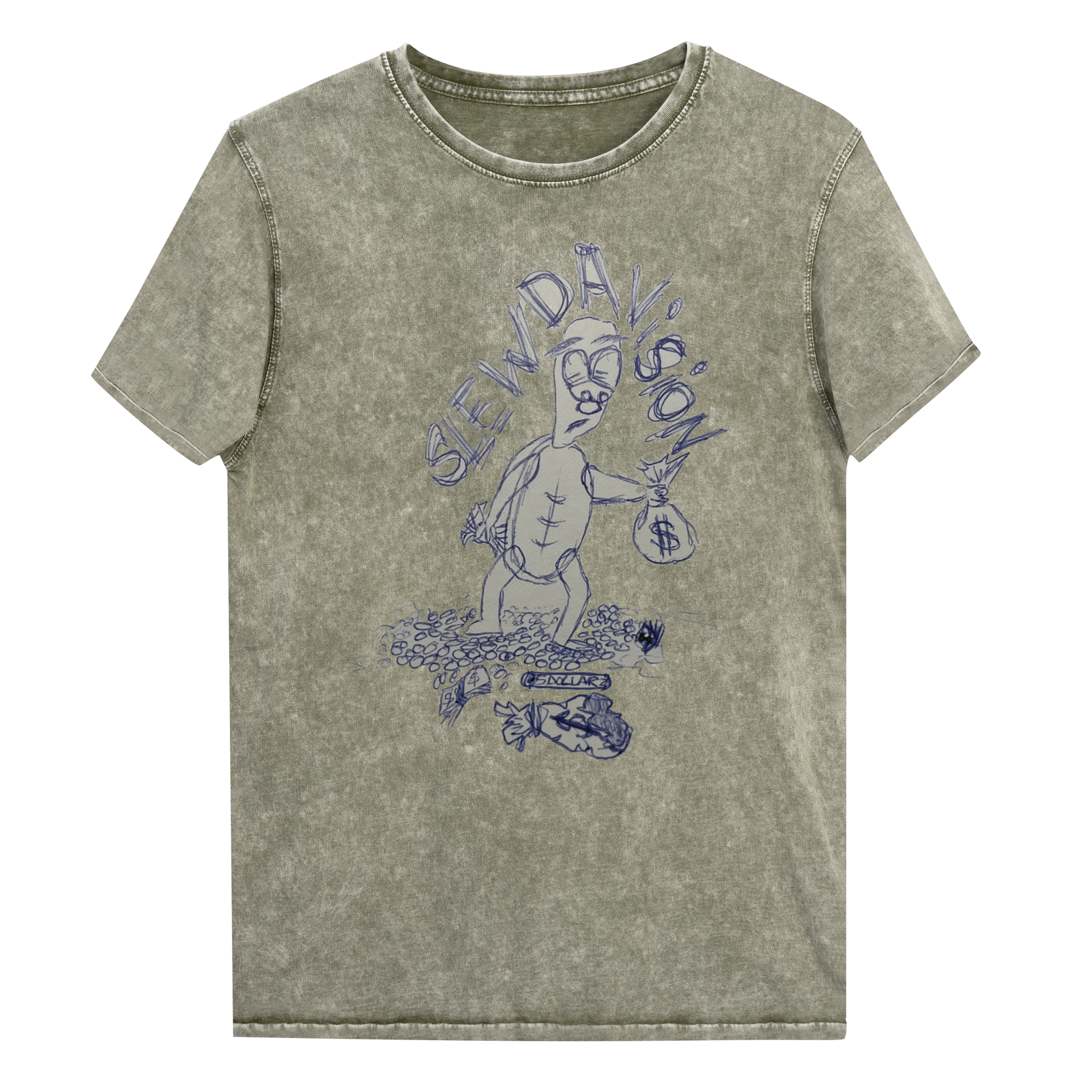 Turtle Money denim tee