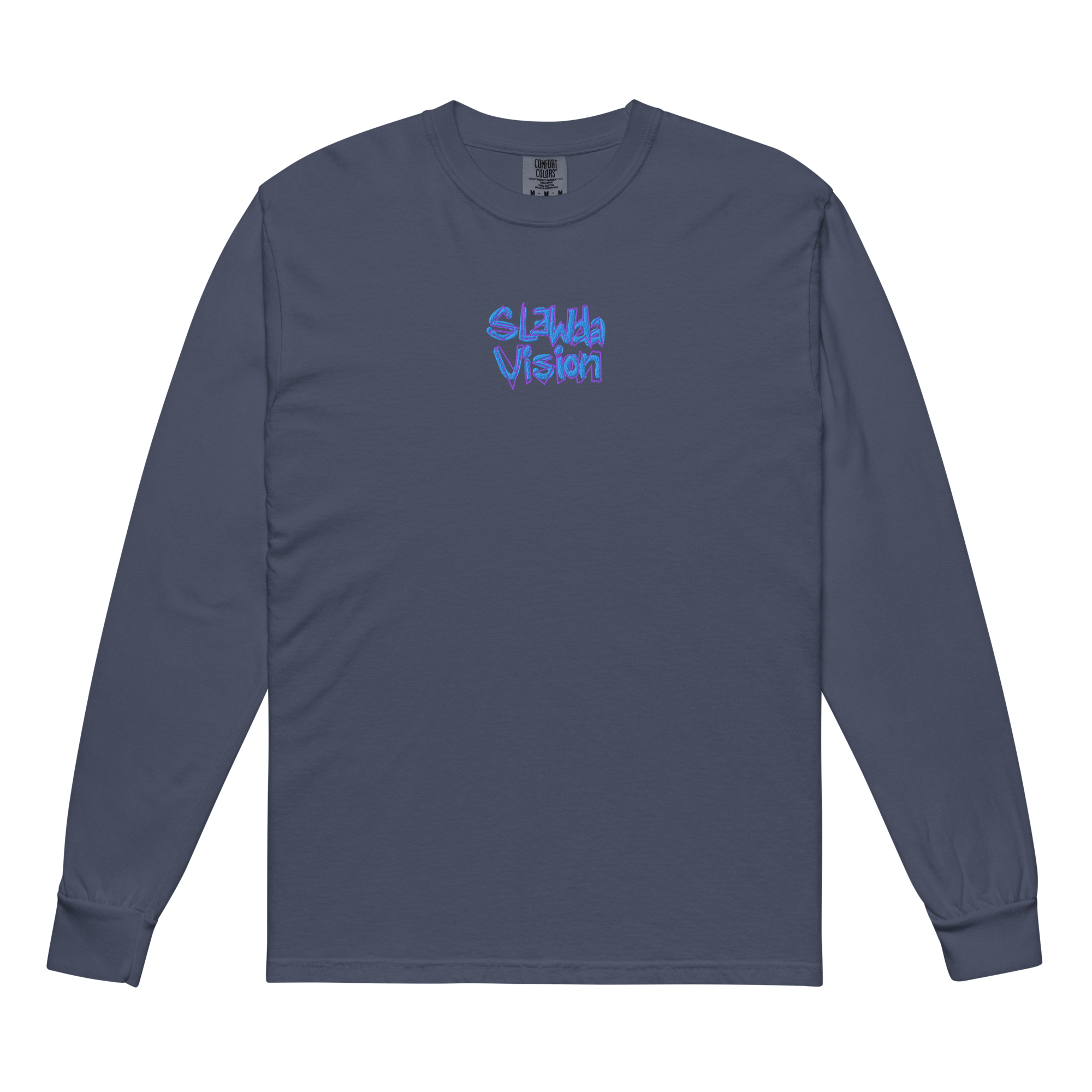 unisex-garment-dyed-heavyweight-long-sleeve-shirt-navy-front-692b7fbf59e3c.png
