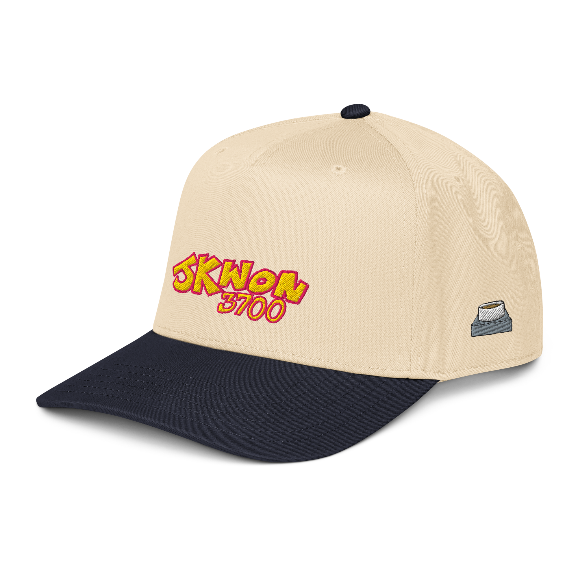 5-panel-mid-profile-baseball-cap-navy-natural-left-front-692e345f95bee.png