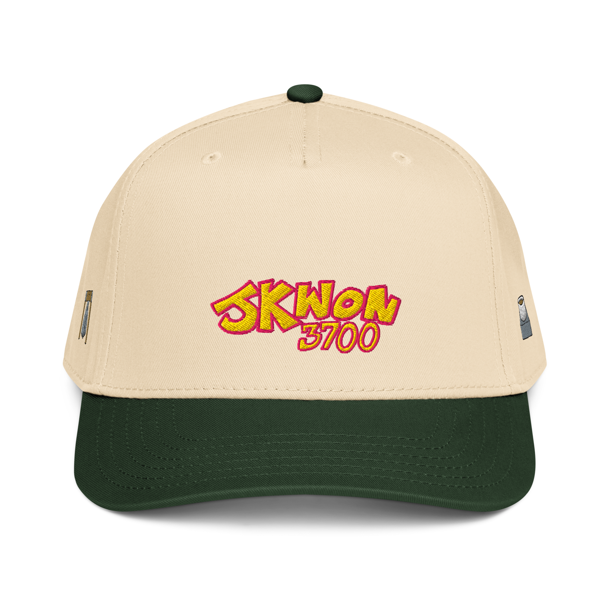 5-panel-mid-profile-baseball-cap-dark-green-natural-front-692e345f96184.png