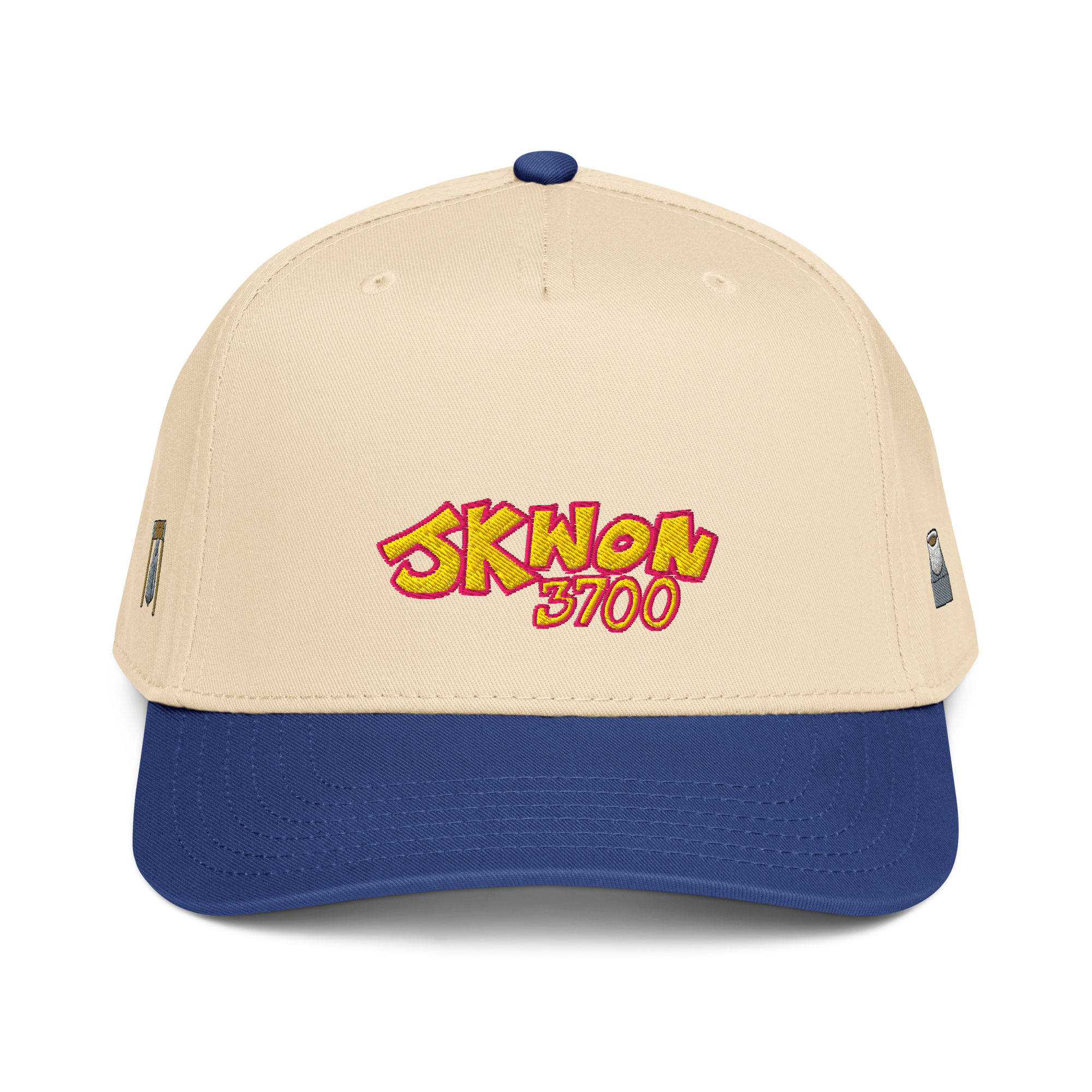 5-panel-mid-profile-baseball-cap-royal-natural-front-692e345f96cd1.png