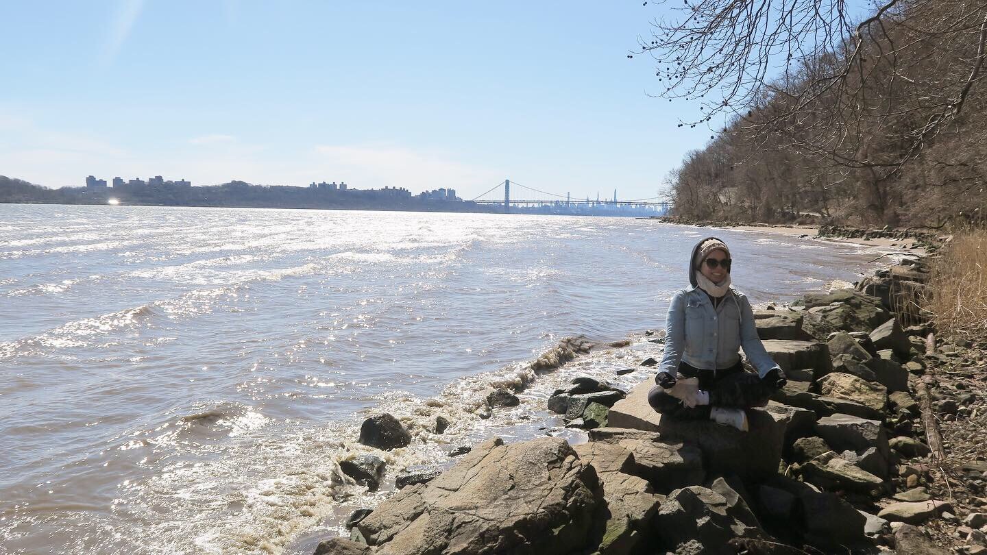 Meditating by the Hudson River at the Palisades Interstate Park by Cindy Rodriguez.JPG