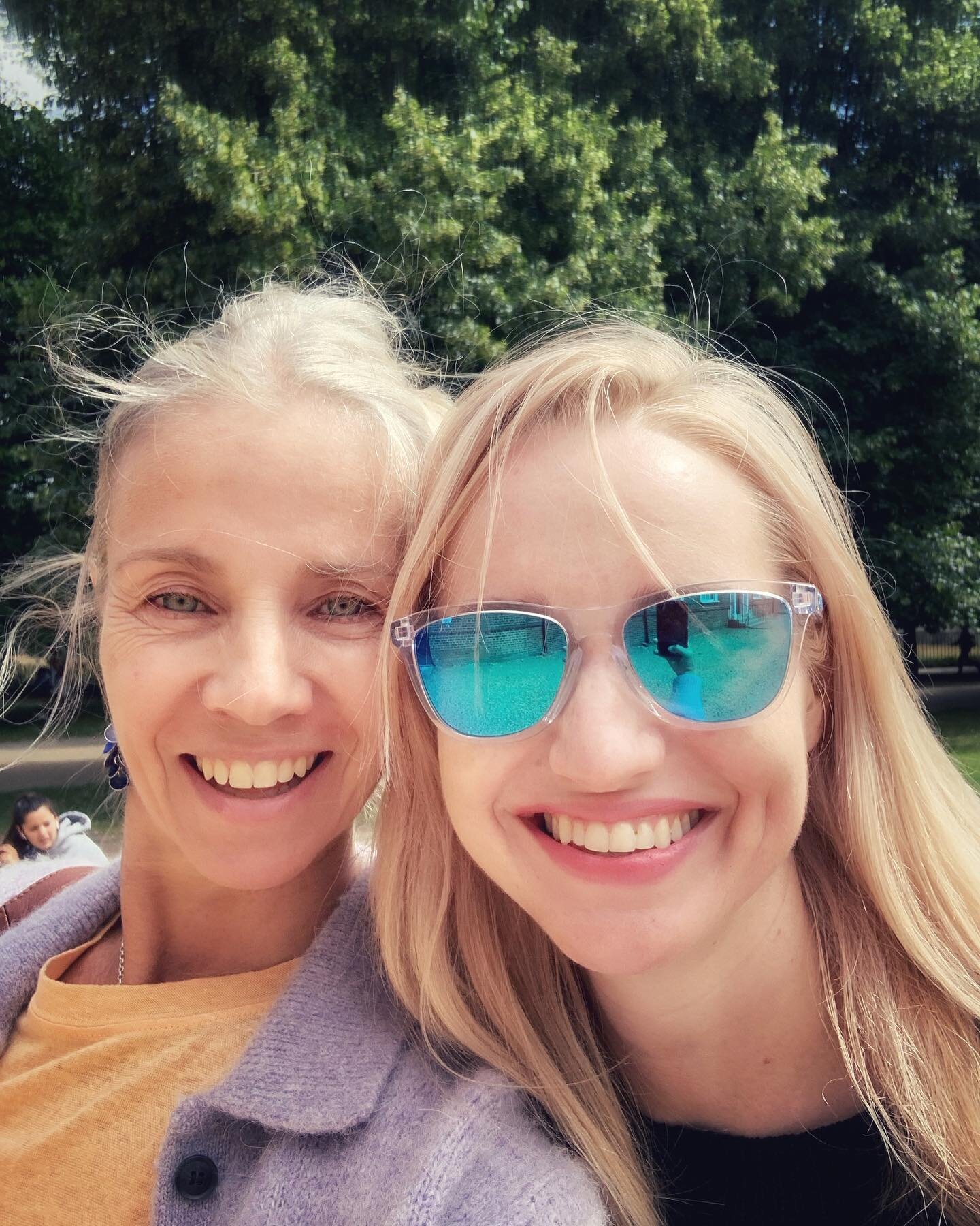 My very dear Singapore pal is visiting the UK and has made the sun shine.

Treasure your friends. 
When they&rsquo;re not near you, call them. Send them voice messages, text them.

And when you&rsquo;re together, sit in the sunshine, talk all the tal