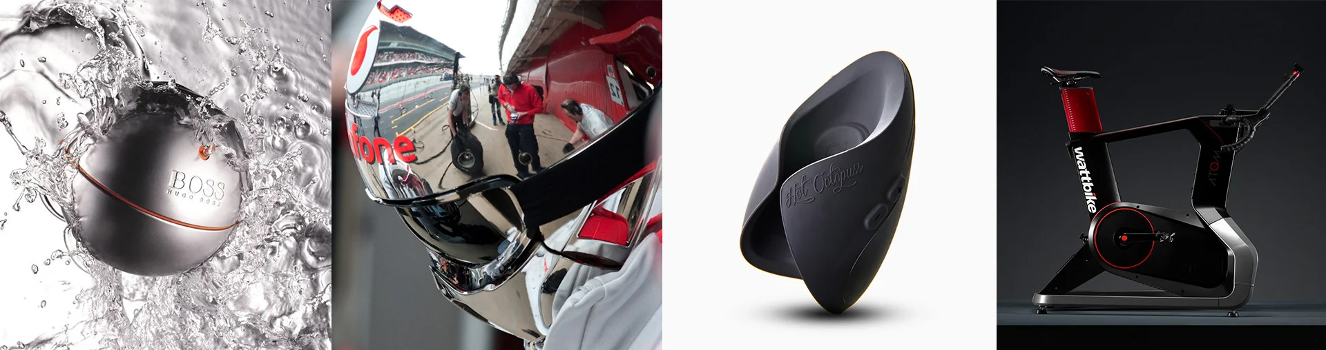 Curventa - product design - Hugo Boss - boss in motion - Ruroc - RG1 - Vodafone - Formula 1 - pit lane - crew - Hotoctopuss - pulse - guybrator - sex toy - wattbike - atom - indoor trainer