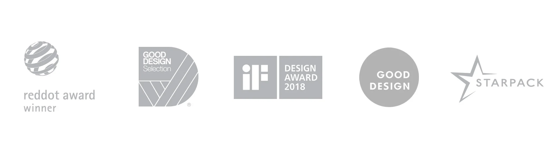 Reddor design award - Good design award - iF design award - Starpack - logos