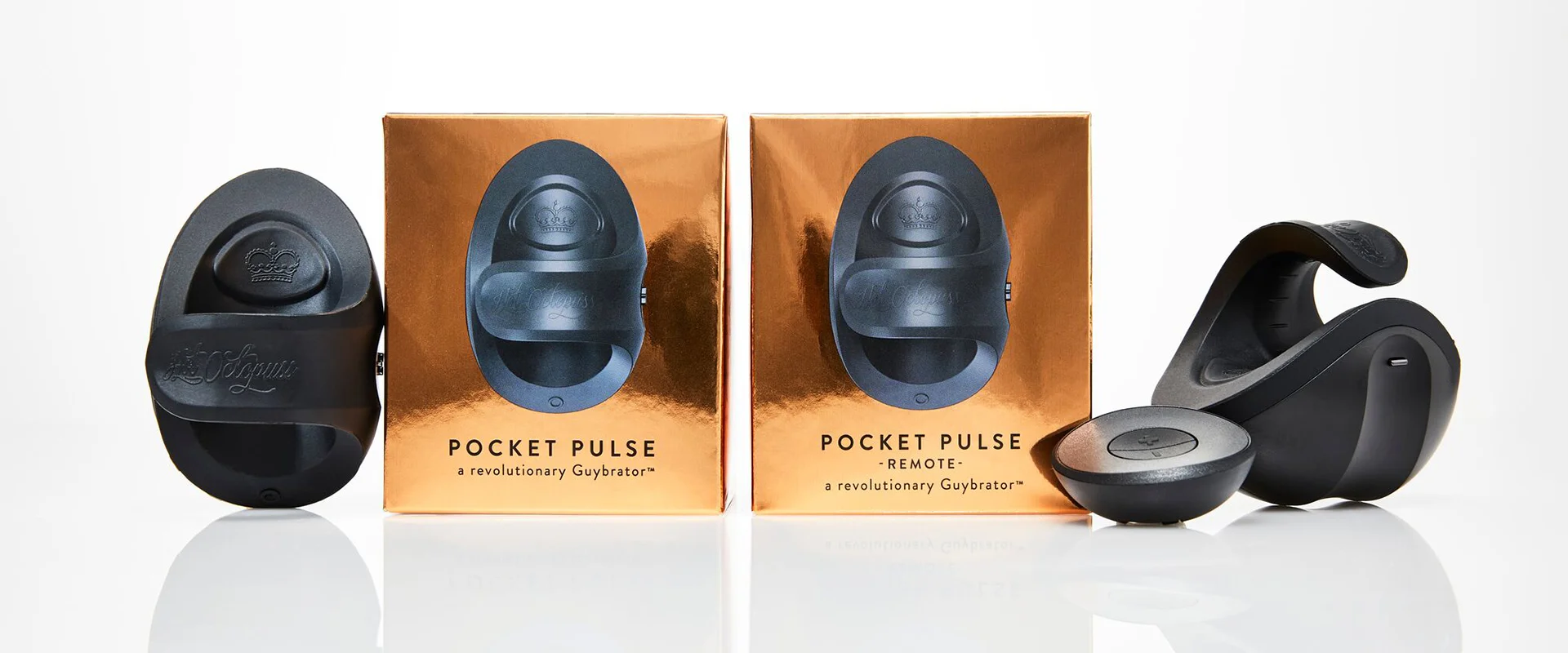 Curventa - Hot octopuss - PocketPulse - Overview - Sex toy - black - photography - close up - detail - logo - packaging - guybrator