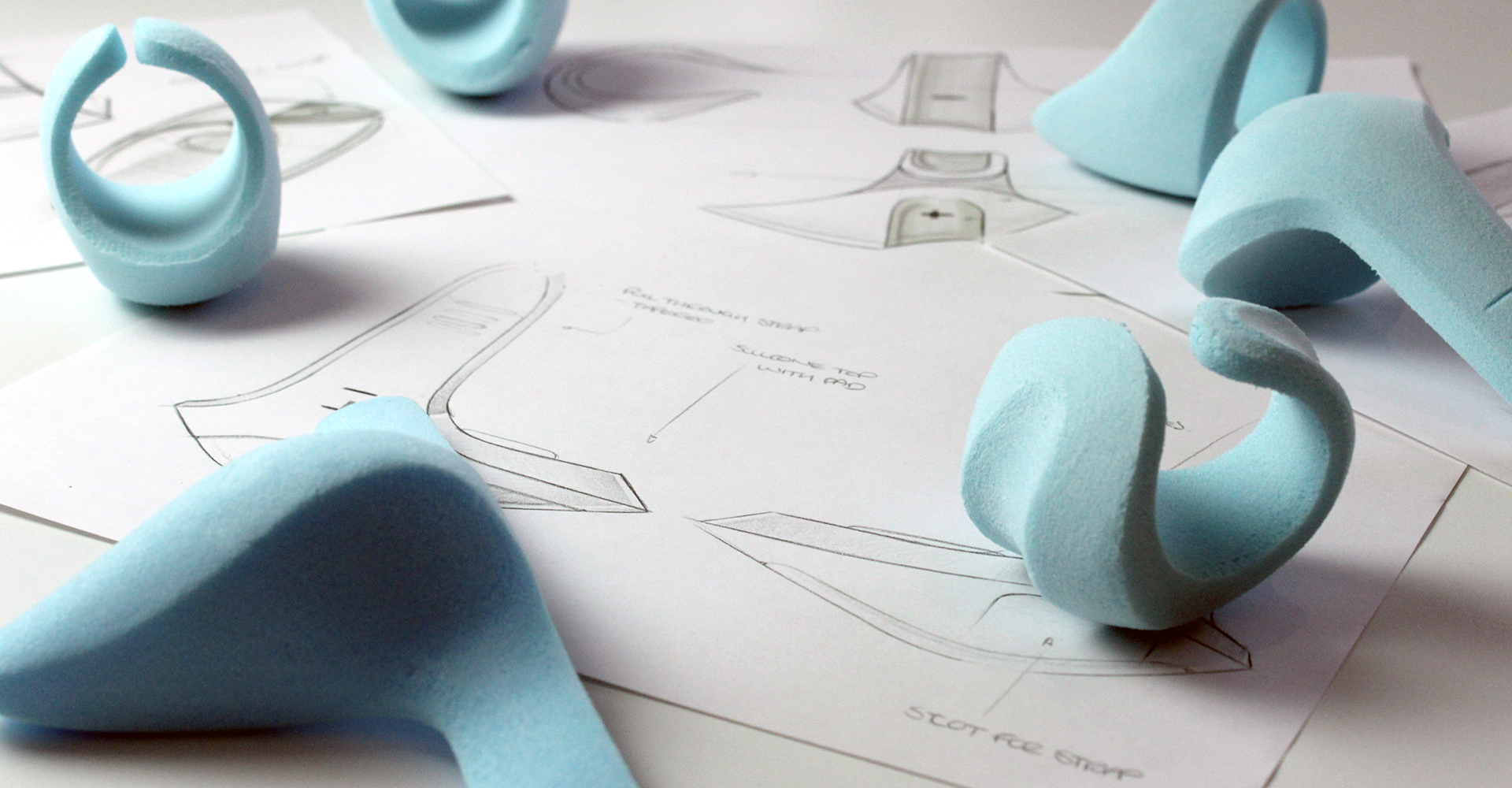 Pocket Pulse | Handmade foams and initial sketches
