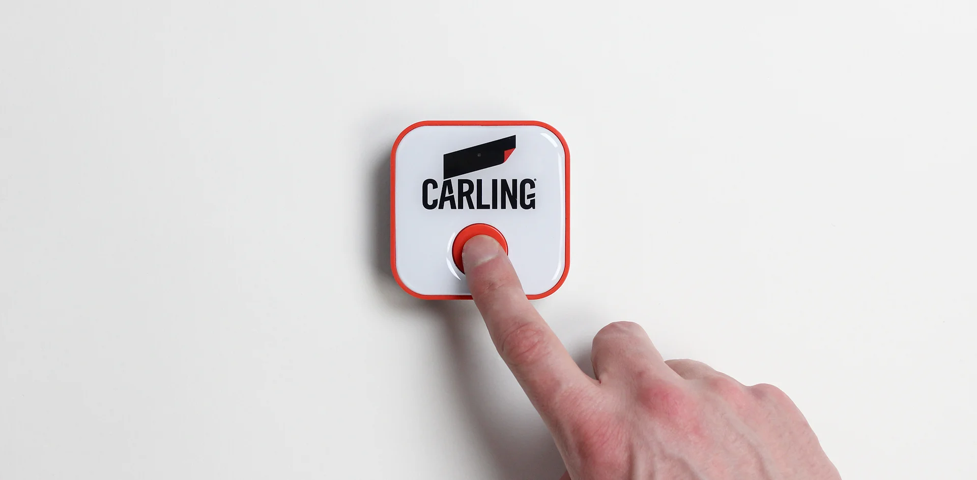 Beer Button - Curventa - Carling - press - red - white - connected - device
