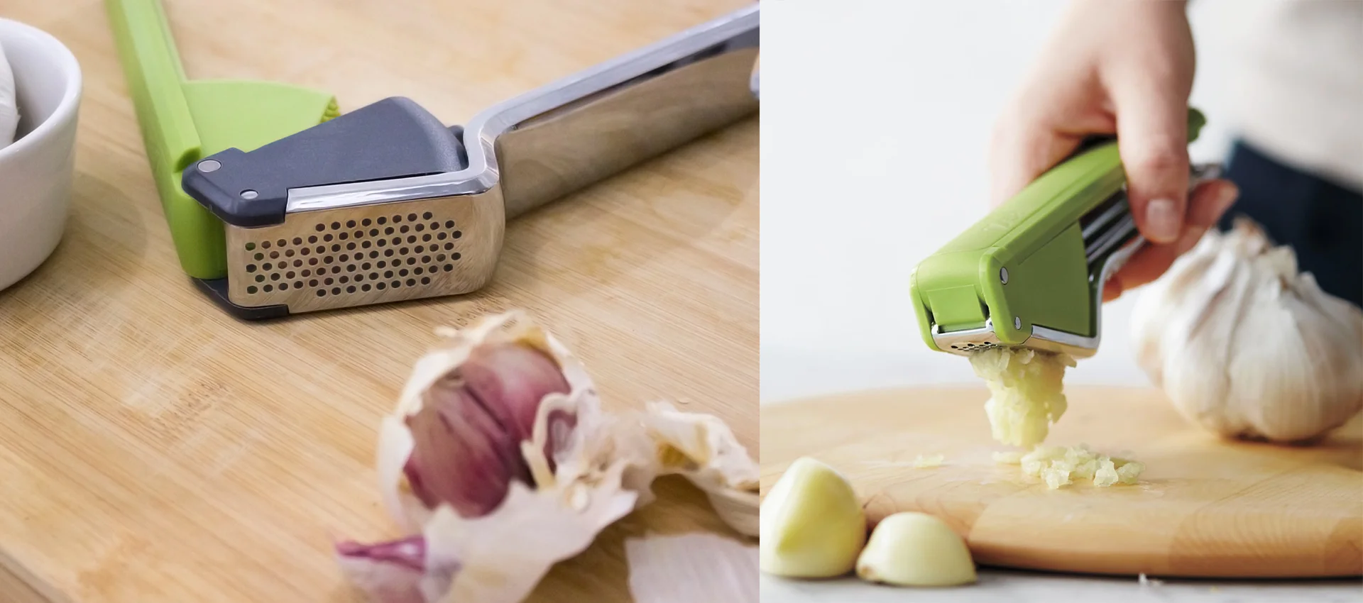 Zeal Garlic press | In use
