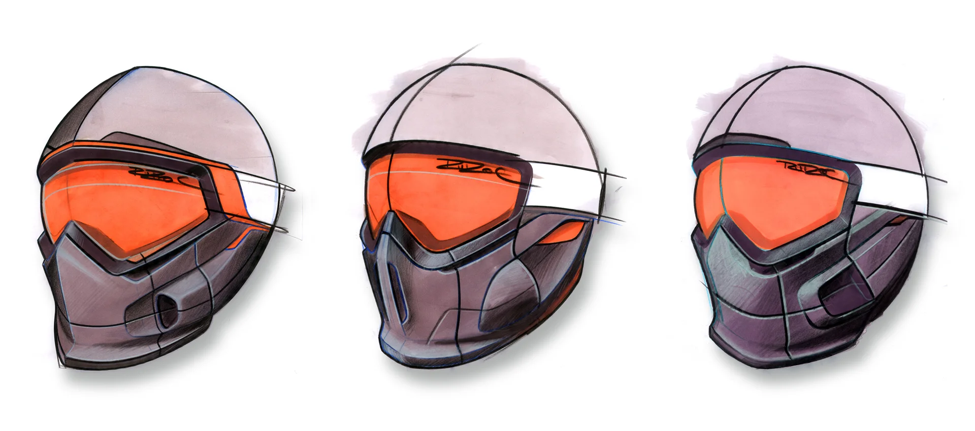 Ruroc RG1 | Developed sketches