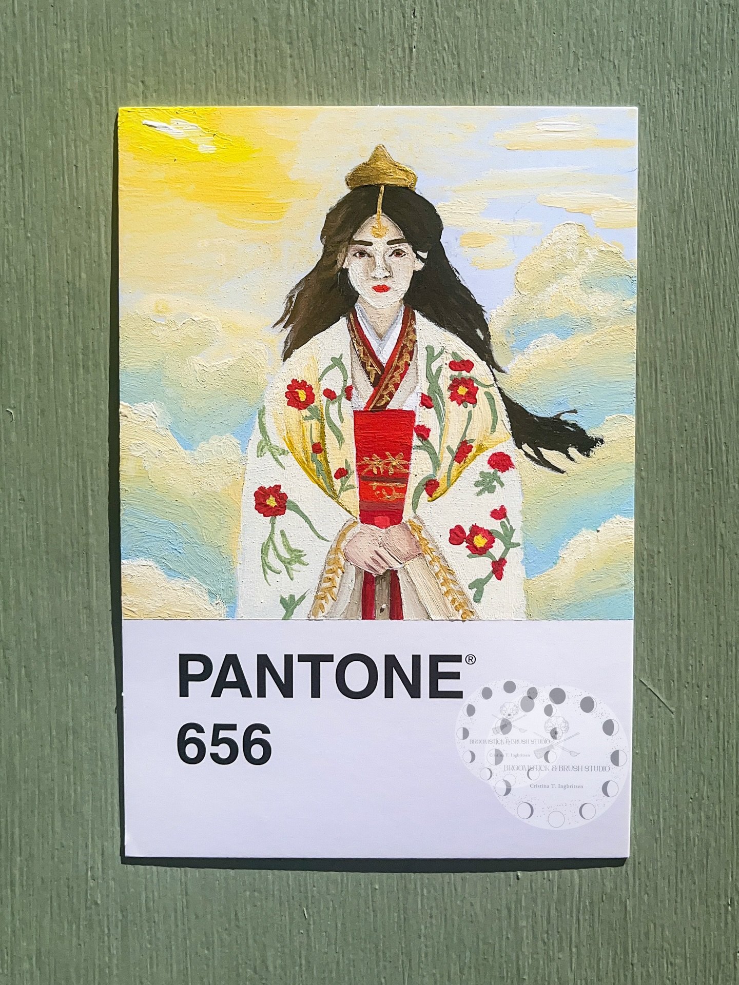 Amaterasu/ Pantone 656
Pantone Challenge 10/100

Amaterasu is the radiant sun goddess of Shinto belief and one of the most revered deities in Japanese mythology. Her name means &ldquo;She Who Shines in Heaven,&rdquo; and she embodies light, order, re