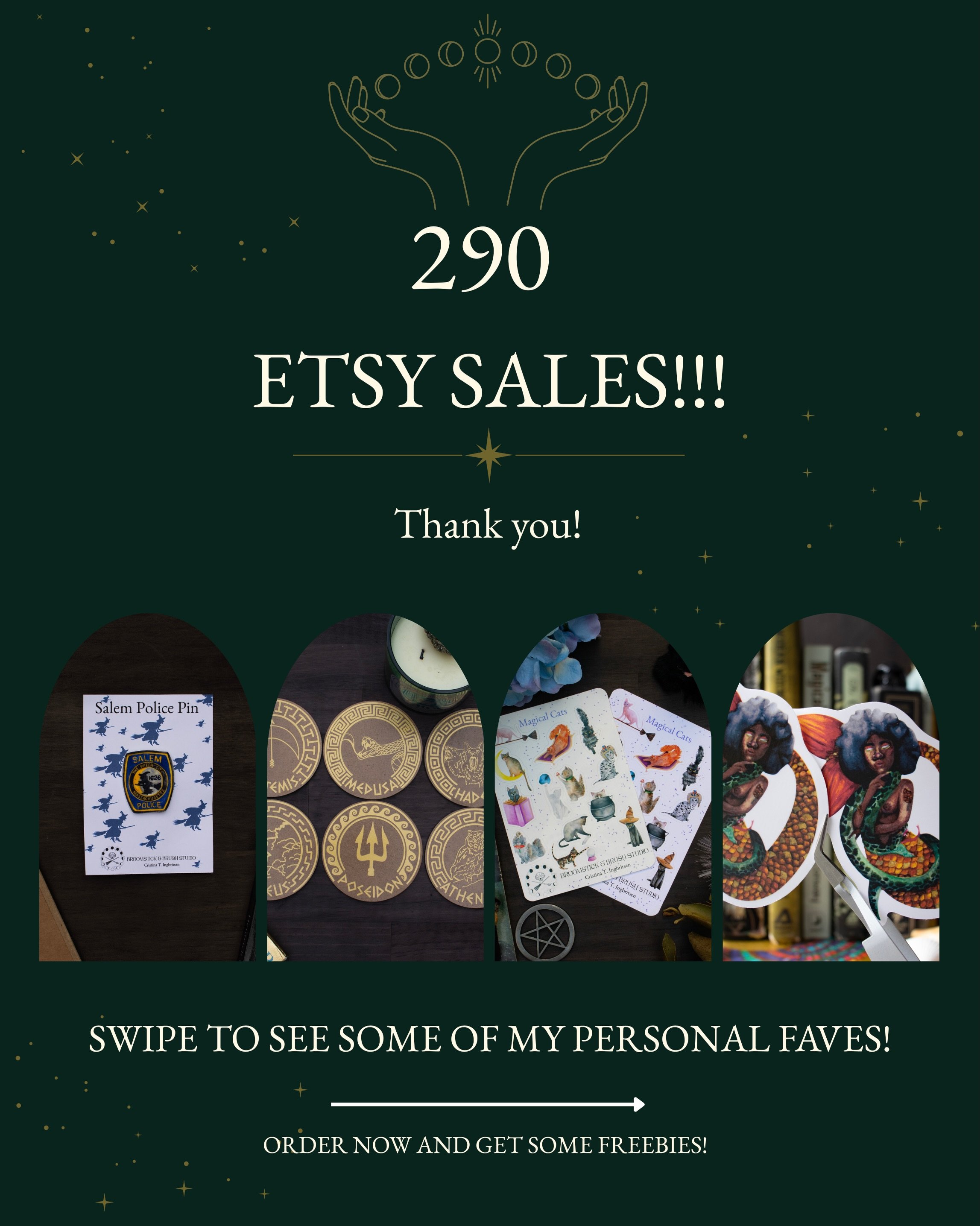 Thank you everyone who has helped my micro small business grow! I&rsquo;m almost at 300 Etsy sales and I&rsquo;m so excited! Here is a small selection of some of my personal favourites. Check out my entire stock on Etsy! Link in bio

#fantasyart #myt