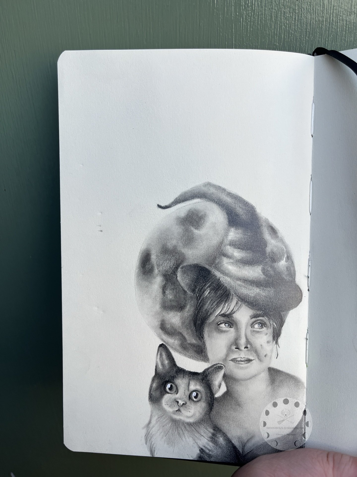 Close up of the drawing from my reel. Pretty damn happy with how it turned out!

#witch #cat #staedtlerlumograph #witchcraft #letpinterestdecide