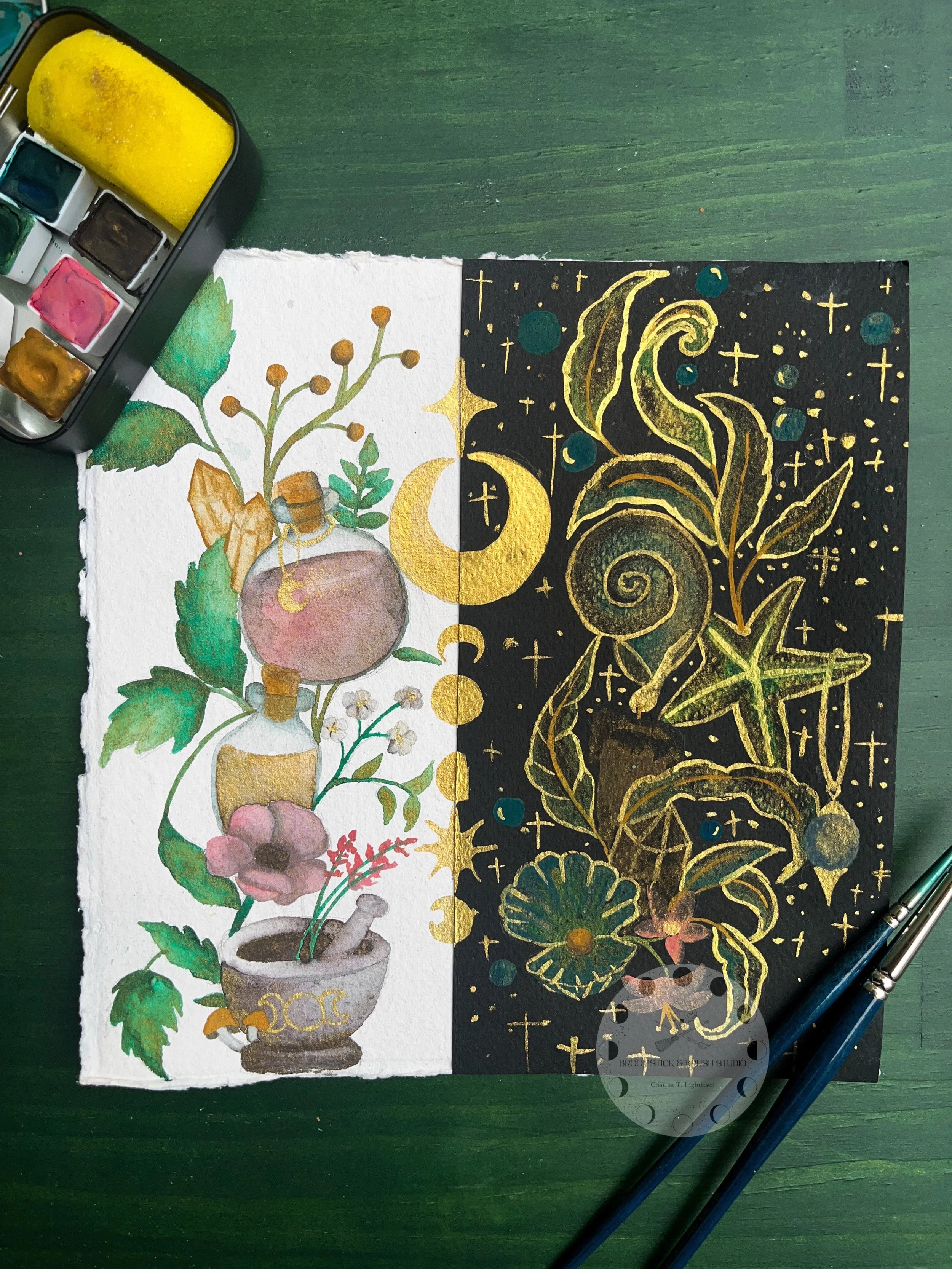 A Witch&rsquo;s Practice, professional handmade watercolour paint on paper, 2026

(See previous post for reel of me painting it.)

It&rsquo;s amazing what you can achieve with a limited colour palette of 6 colours! This was created using ONLY my Book