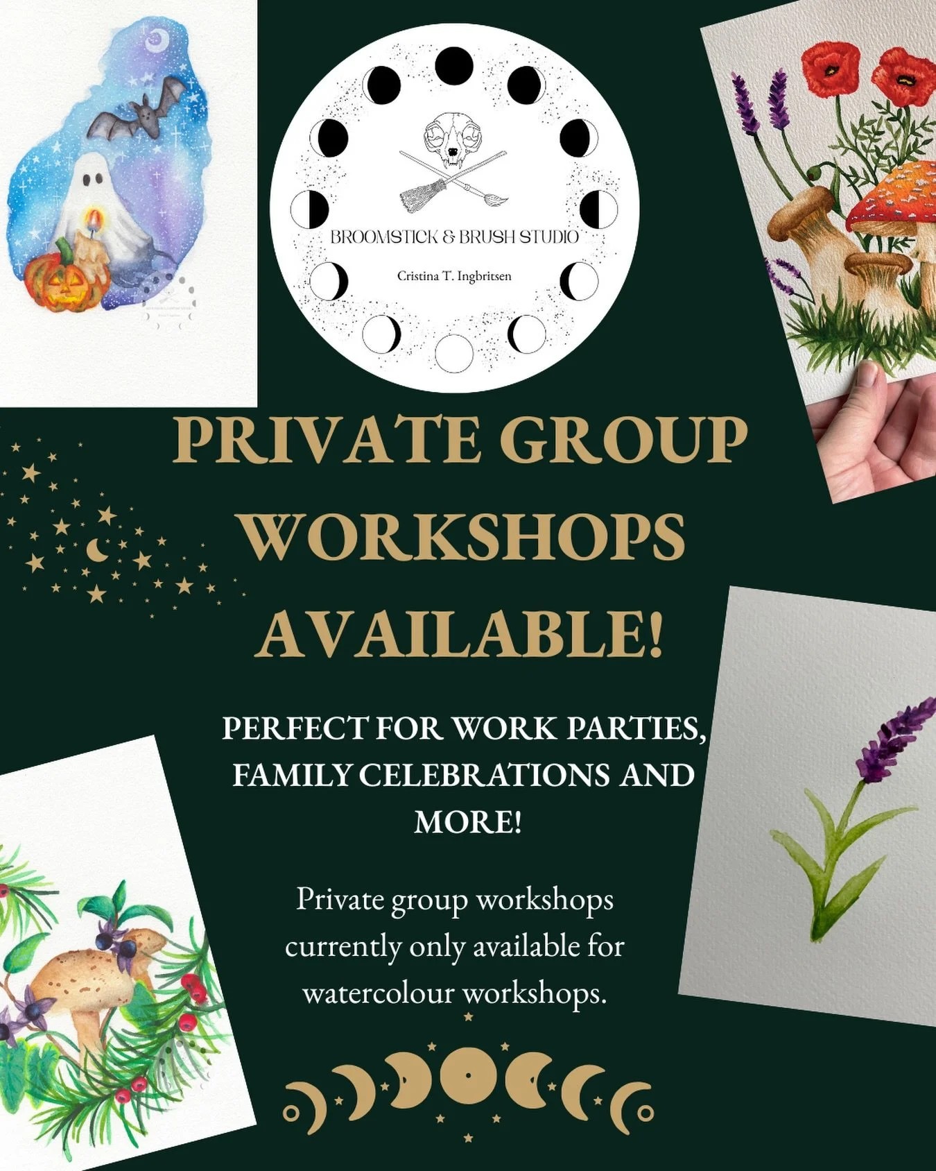✨ PRIVATE GROUP WORKSHOPS ARE NOW AVAILABLE! ✨
Want to get crafty with your favourite people? I&rsquo;m now offering private art workshops for groups upon request!
Perfect for birthdays, hens parties, friend groups, team events, or just an excuse to 