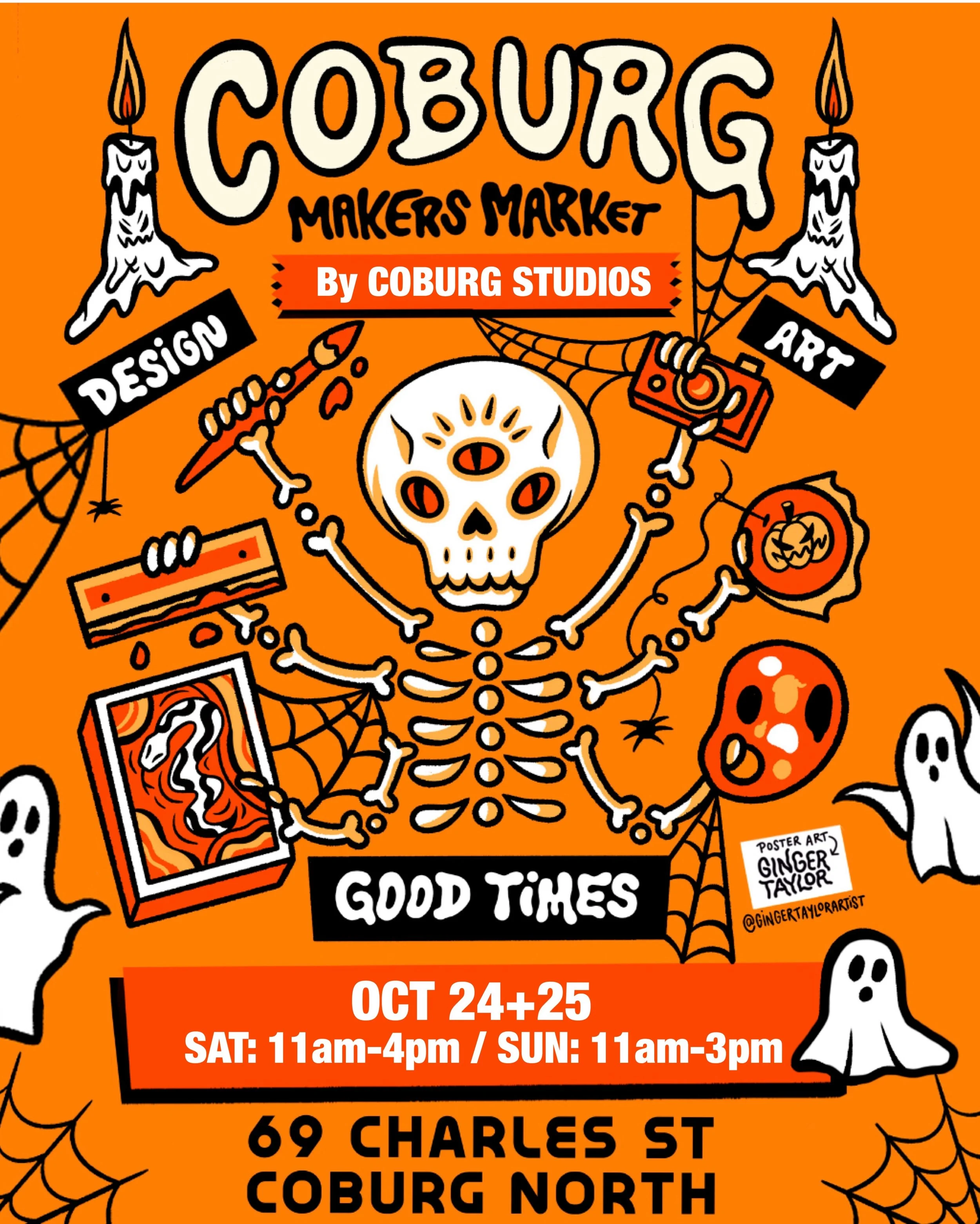 Broomstick &amp; Brush Studio will be at the @coburg_makers_market this Sunday!
Brand new stickers sheets, watercolours, pins and keychains will be debuting this Sunday!
Hope to see you all there!

Market poster by: @gingertaylorartist 

#coburgmaker