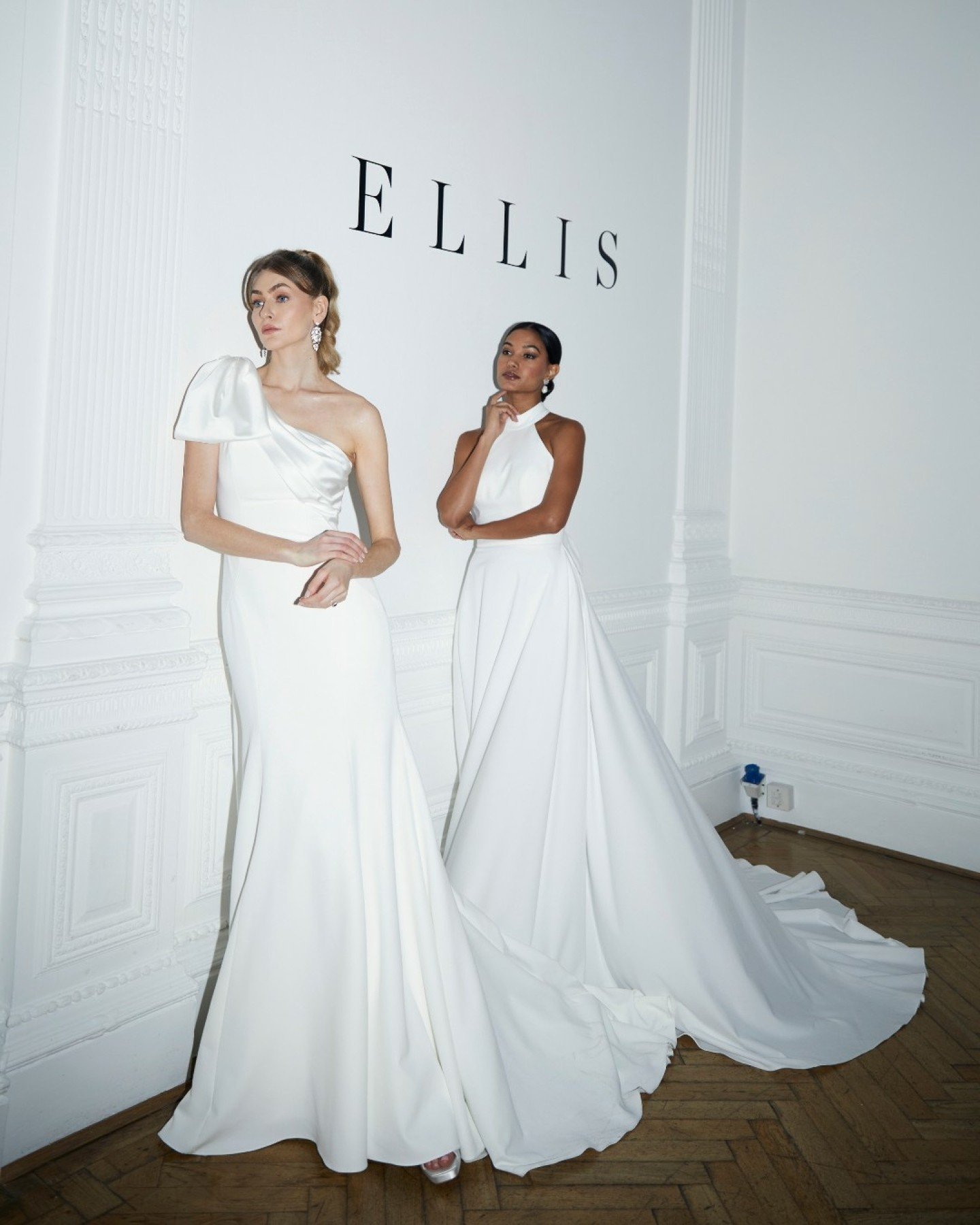 Bringing you two of our favourite wedding dresses that are in the boutique today. The drop dead gorgeous Molly on the left making a statement with the one shoulder and oversize bow and the Hattie bridal gown on the right with a halterneck and sexy ra