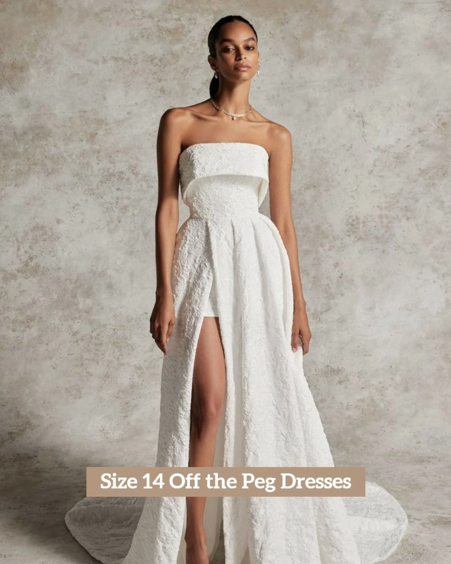 Size 14 brides&hellip; this one&rsquo;s for you.

A look at what&rsquo;s currently on our Off-the-Peg rail in a high street size 14 &mdash; all available to buy now and take home the same day.

Off the Peg Wedding Dress | Size 14 Wedding Dress | Samp