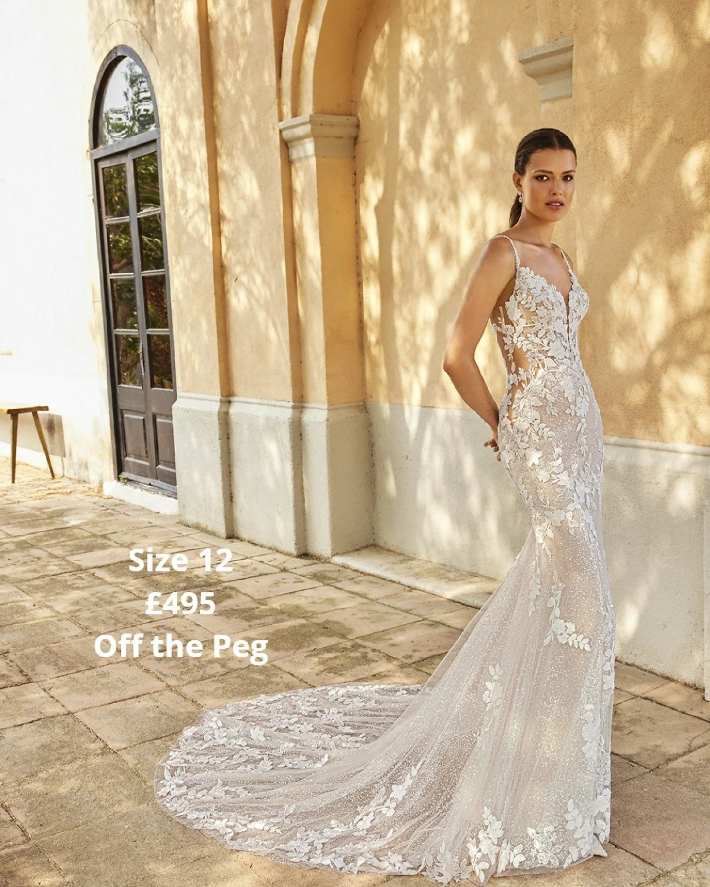 Dress: Posie
Designer: Enzoani
Size: 12
Colour: Nude/Ivory
Condition: Very Good
Price: &pound;495

This designer wedding dress from Enzoani is available to buy Off-the-Peg at &amp; Wolf Bridal and take home the same day.
Appointments in Marlborough, 