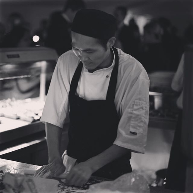 There is nothing quite like watching our amazing Chef Tung wrapping dumplings.......here he is making prawn and chive dumplings on one of our live cooking stations......he is incredible. #dimsum #events #eventdesign #eventplanner #eventplanning #live