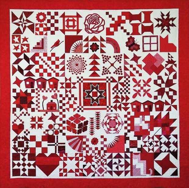 Ninigret Quilters - Ruby Jubilee Raffle Quilt - Quilt top made by Tina Craig / Quilted by Pat Harrison