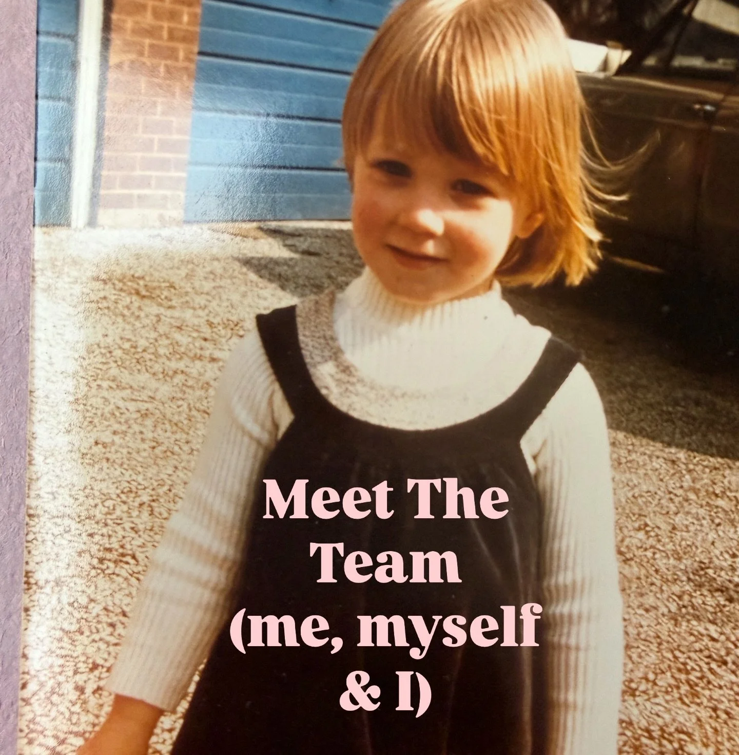 Jumping on this trend, albeit a bit late&hellip;.Meet the team me, myself &amp; I, wearing a lotta hats 😆

My love for interiors was no doubt influenced by my mum&hellip;..I found one of these pics and noticed she had hung liberty wallpaper in the b