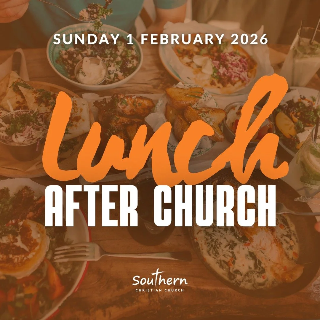 Stick around for lunch this Sunday!
We're celebrating being back in the Youth Centre and being together again after the summer school holidays. 
Visitors are always welcome.  No need to RSVP for lunch.
#comingupatSouthern