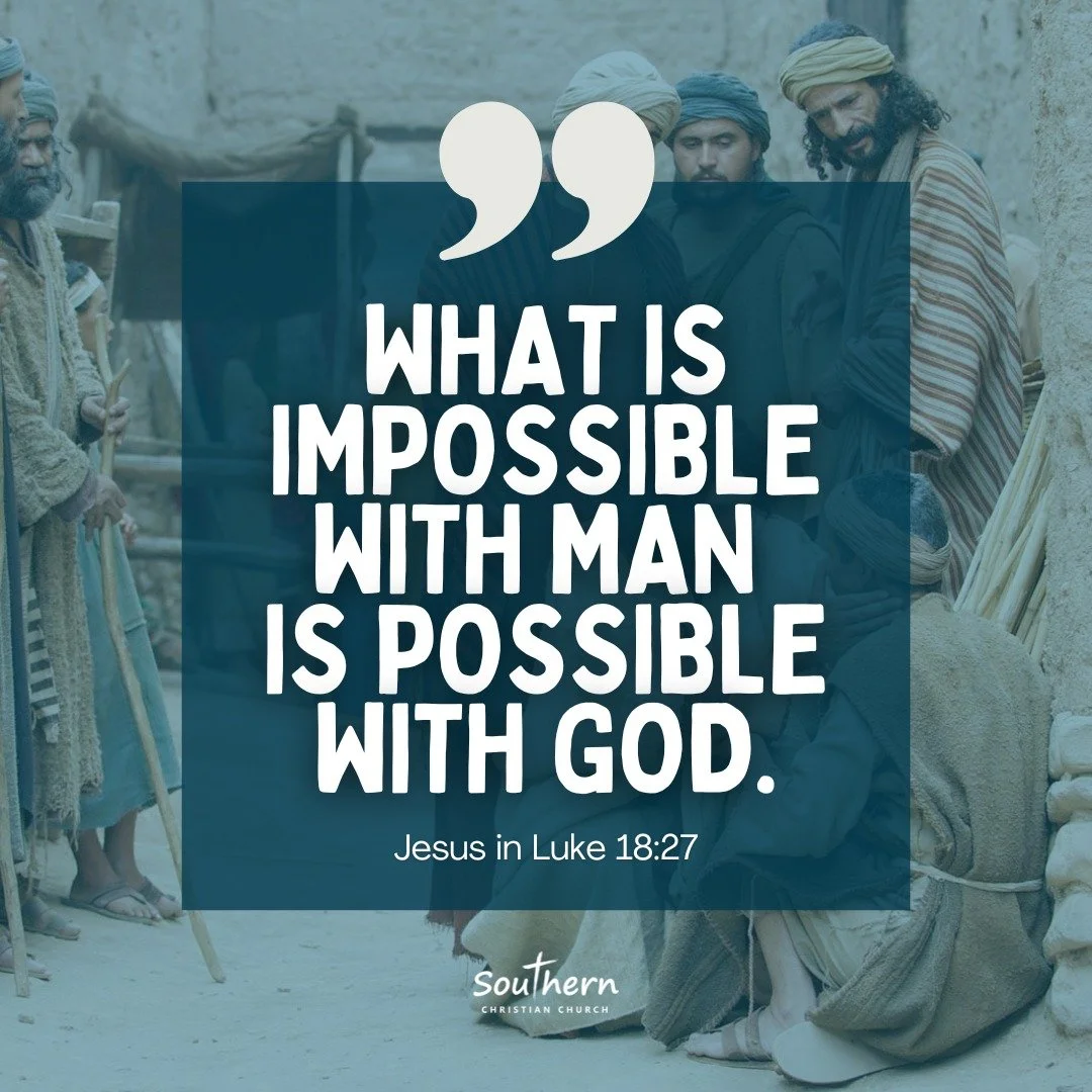 "It is easier for a camel to go through the eye of a needle than for someone who is rich to enter the kingdom of God.&rdquo;

Those who heard this asked, &ldquo;Who then can be saved?&rdquo;
#reminderfromSunday #lukesgospel 
.
Photo used with pe