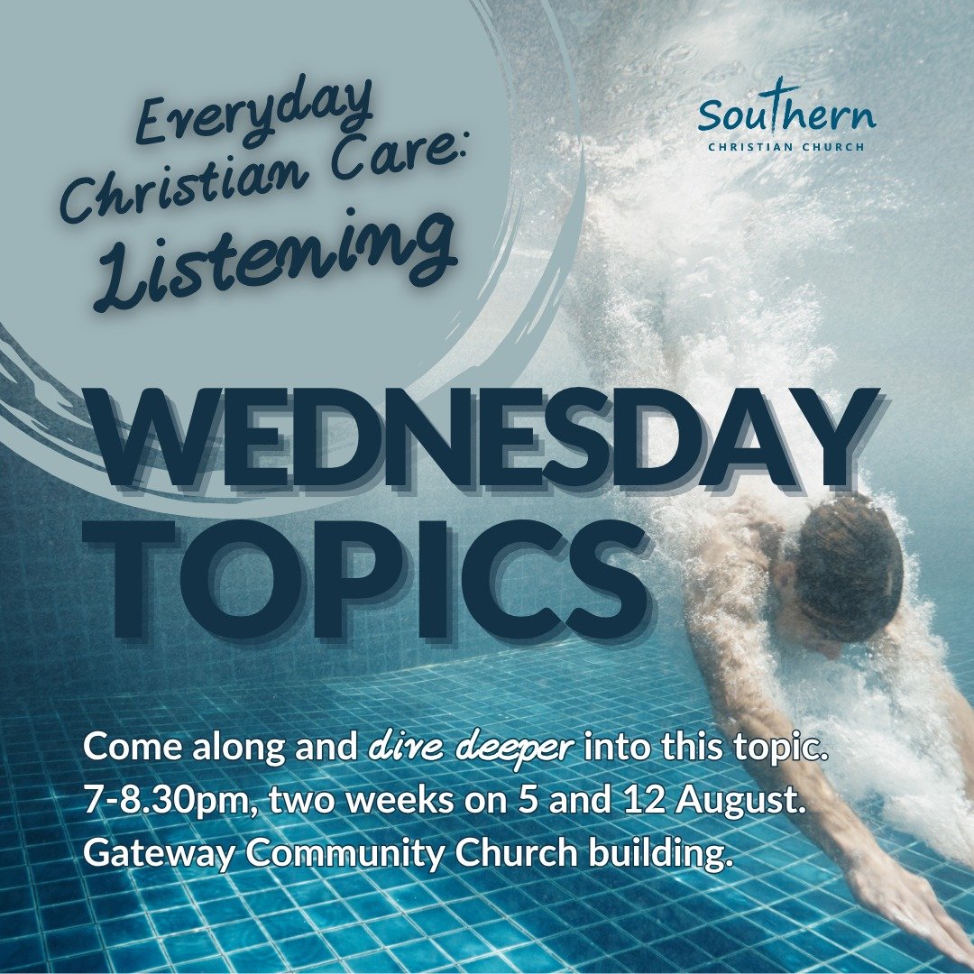 When a friend shares big things with you, how do you react? Do you welcome it, or try and keep some distance? Or do you get too involved and don't know how (or how much) to care for them?

Are you a good listener?

After our recent sermons on friends