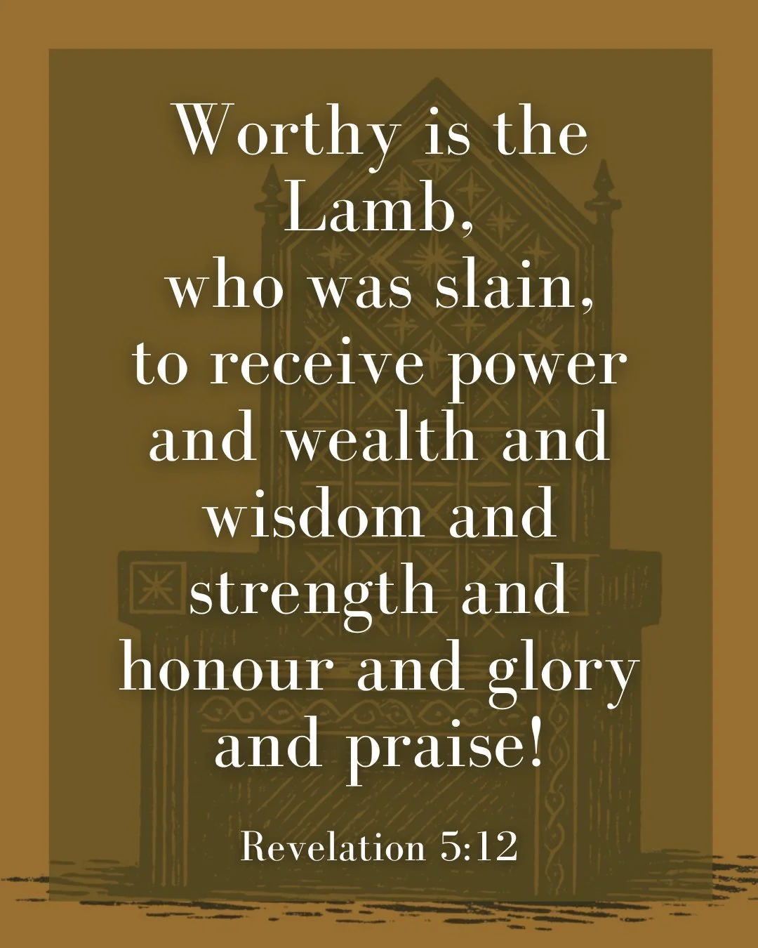 Then I heard every creature in heaven and on earth and under the earth and on the sea, and all that is in them, saying:

&ldquo;To him who sits on the throne and to the Lamb
  be praise and honor and glory and power,
for ever and ever!&rdquo;
#remind