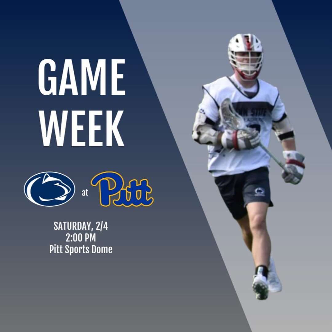 GAME WEEK is finally here.

🆚 @pittlacrosse
🏟 Pitt Sports Dome
📍 570 Champions Dr, Pittsburgh, PA 15219
📅 Saturday, February 4
⏰ 2:00 PM