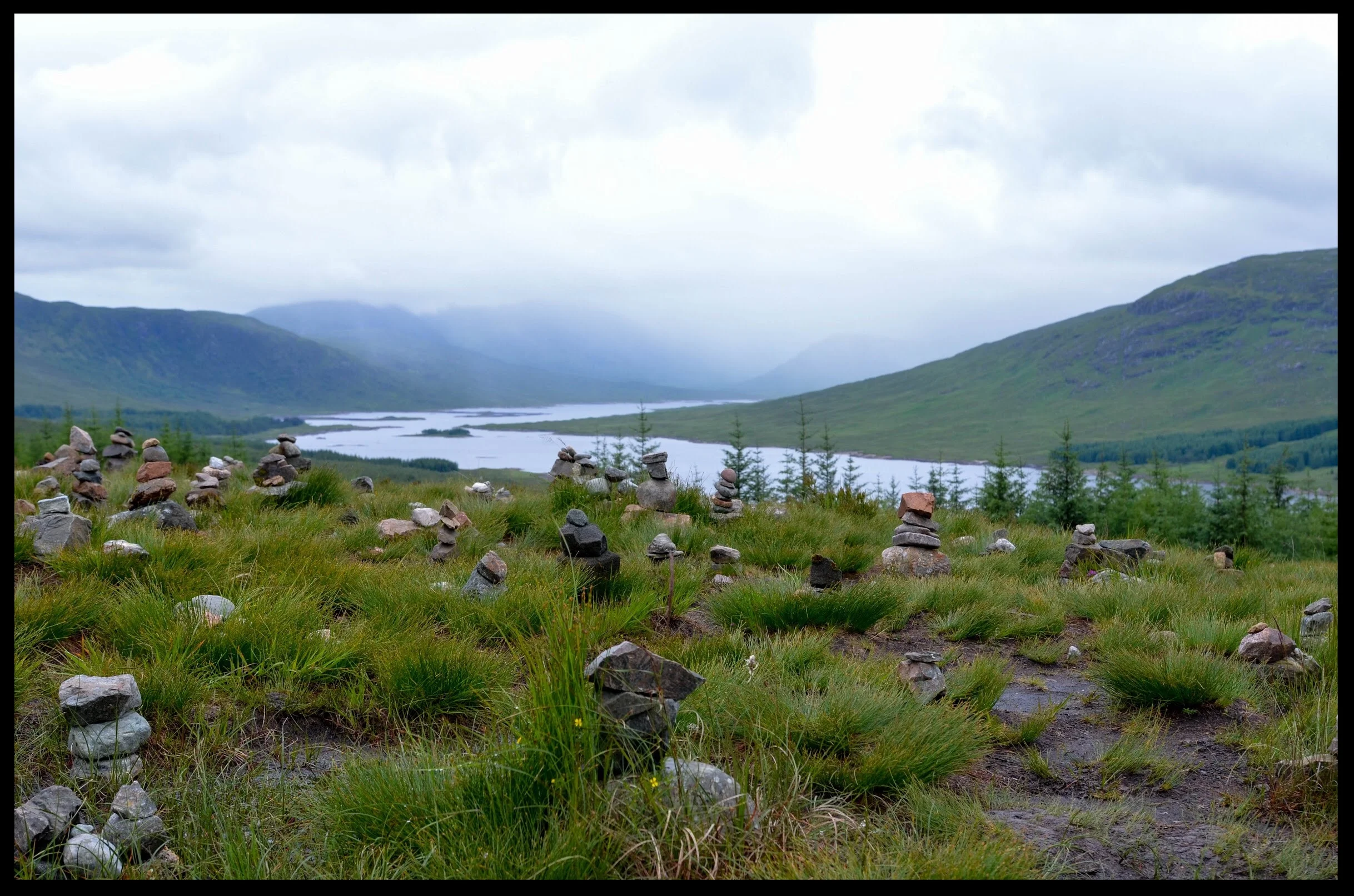 A field of cairn monuments at Isle of Skye, Scotland // © Chelsie Lloyd, 2016