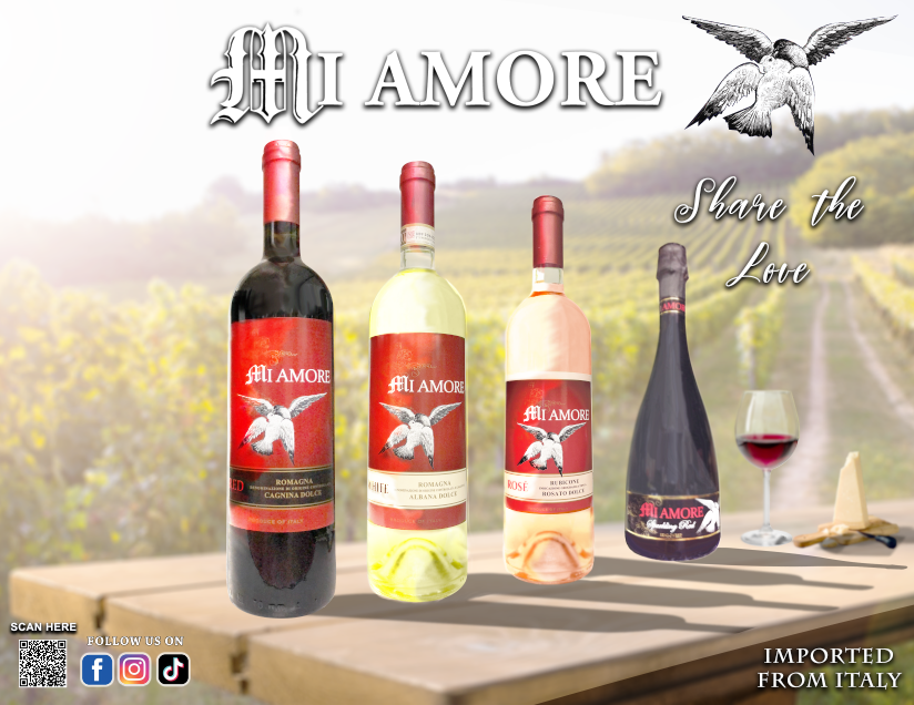 Mi Amore Wine poster design