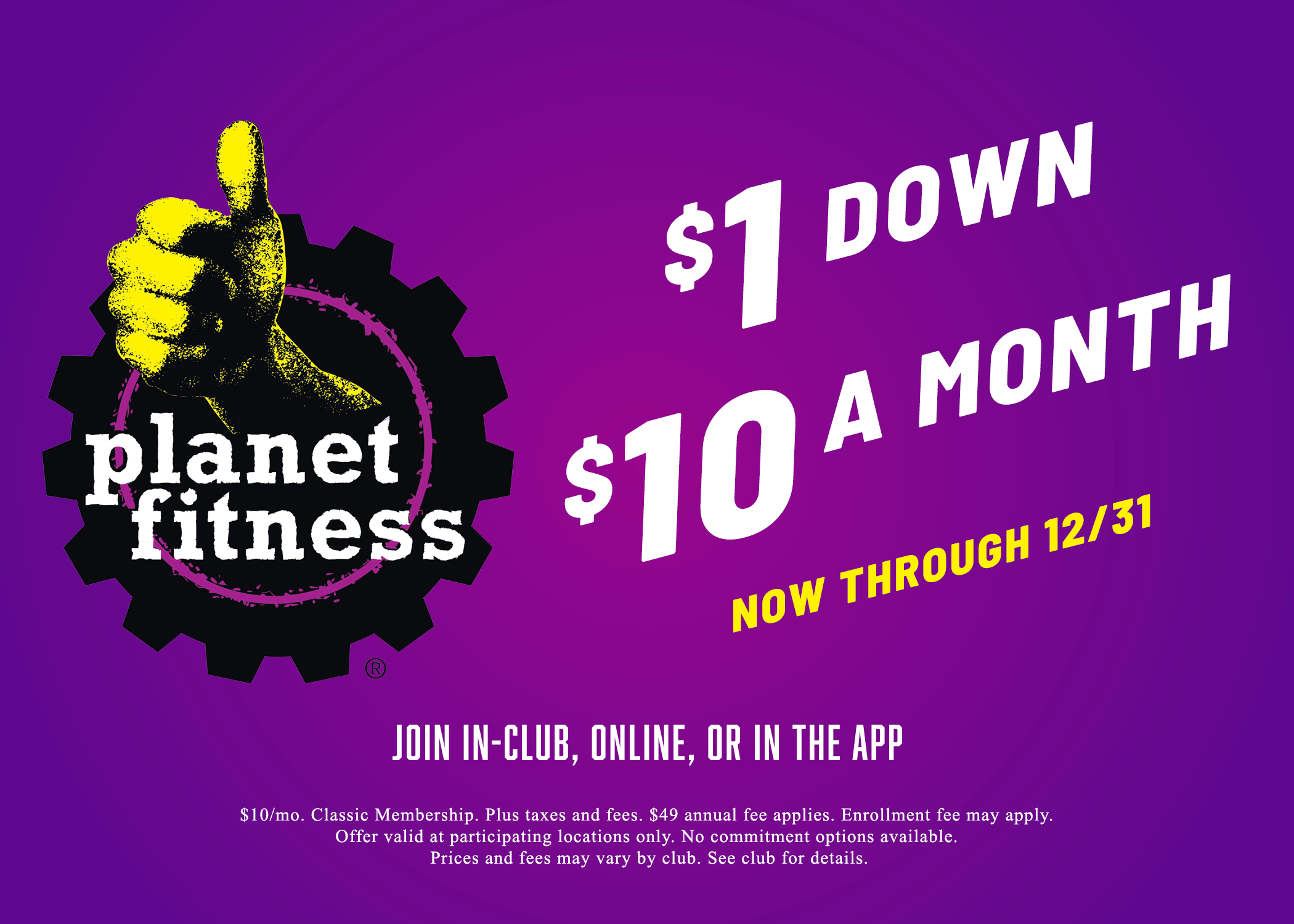 Planet Fitness newspaper ad