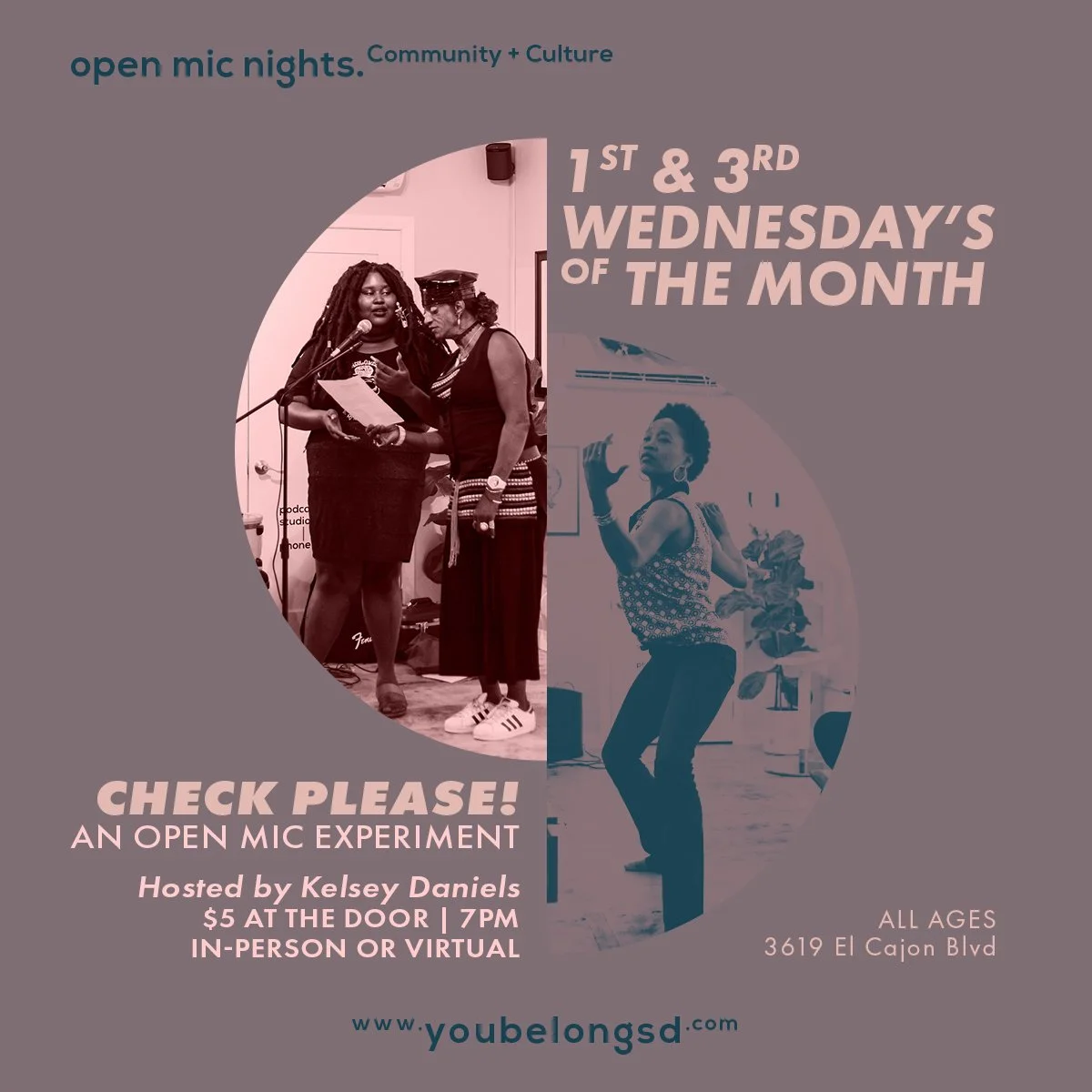 Check, Please! - An Open Mic Experiment hosted by Kelsey Daniels