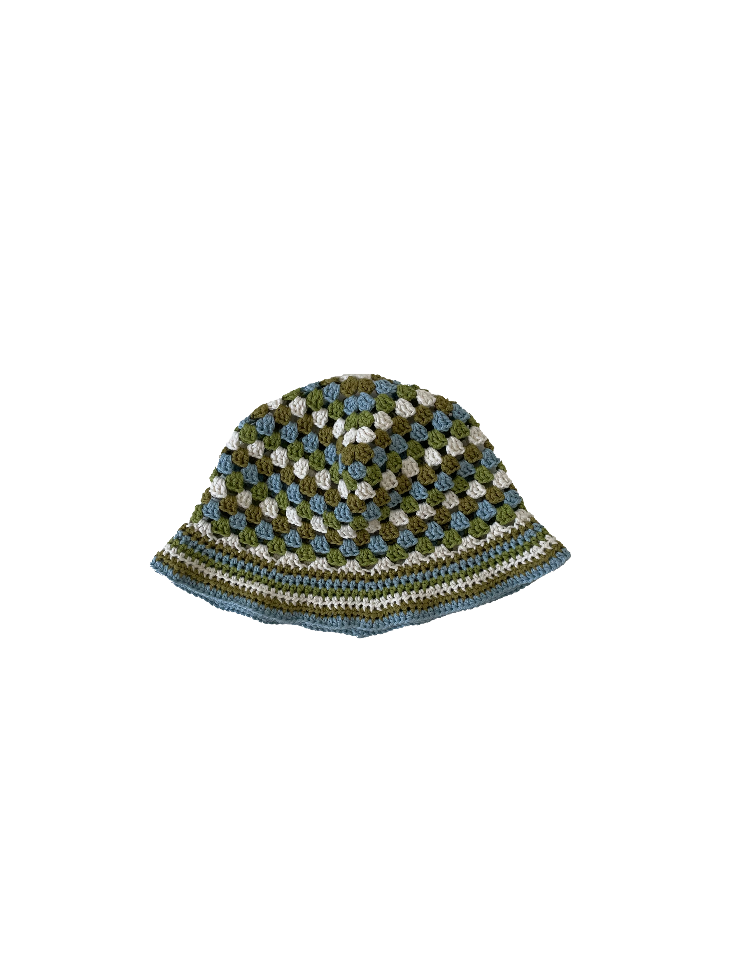 granny square crochet bucket hat – multicolor
