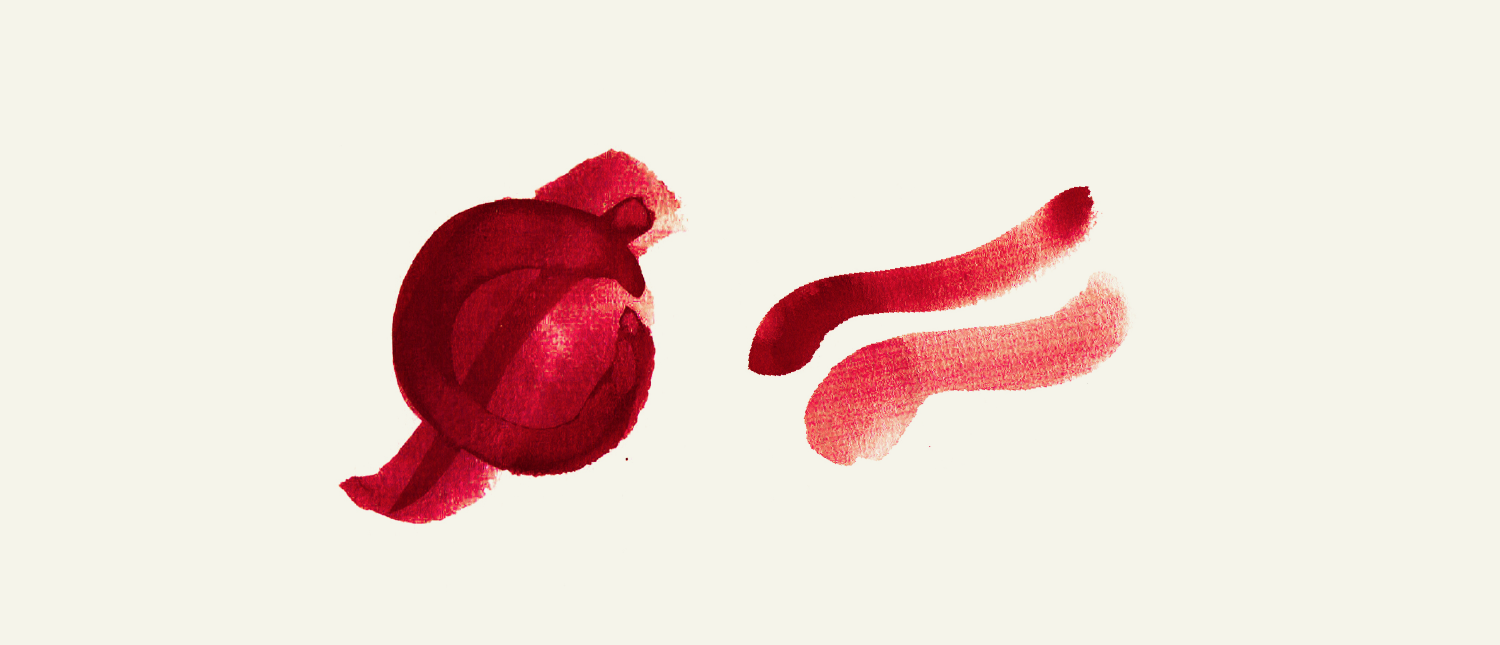 Red Watercolor Painting