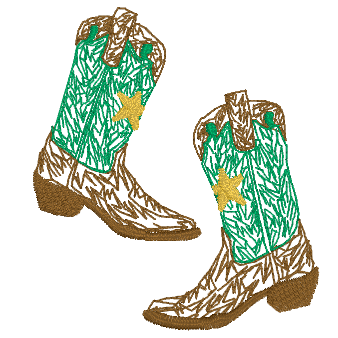 28, Boots (Green & Yellow)