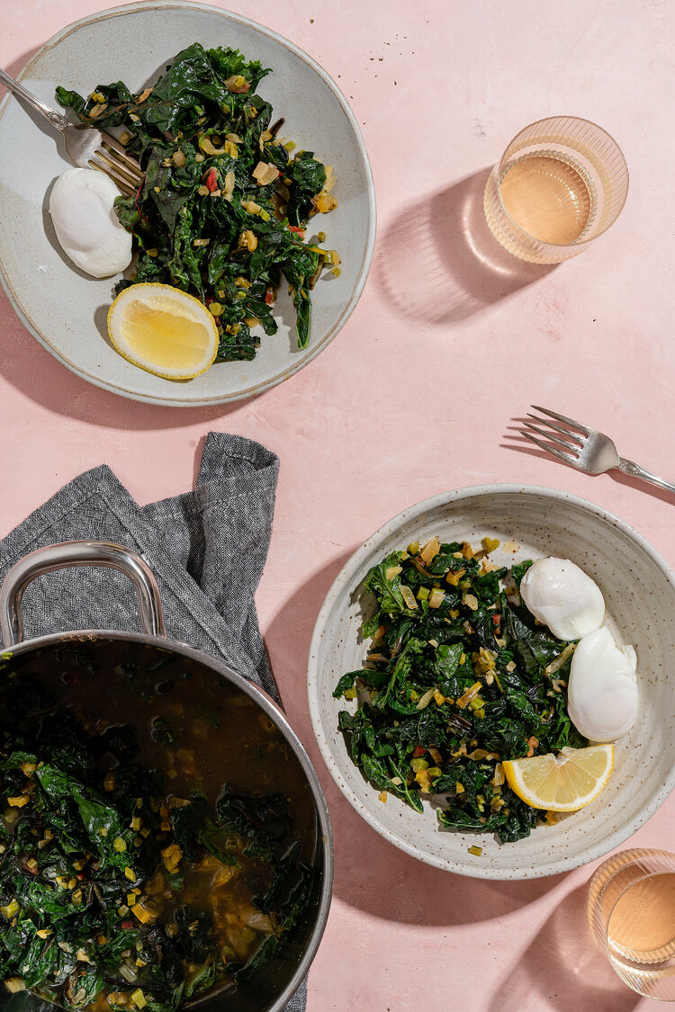 Sautéed Greens with Onion and Garlic