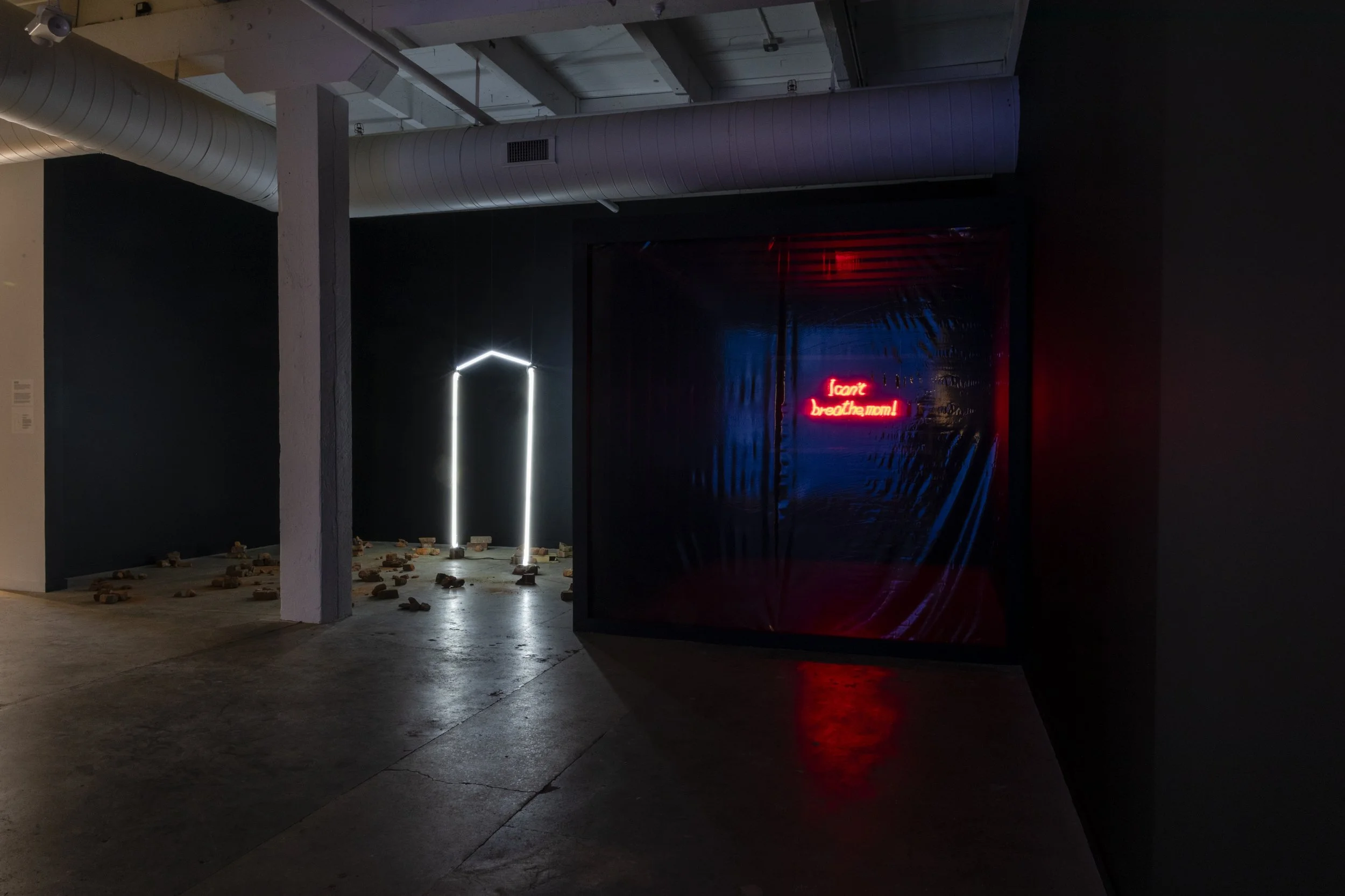 Remnants of Home #2_ Argon Light Installation and Bricks_2023