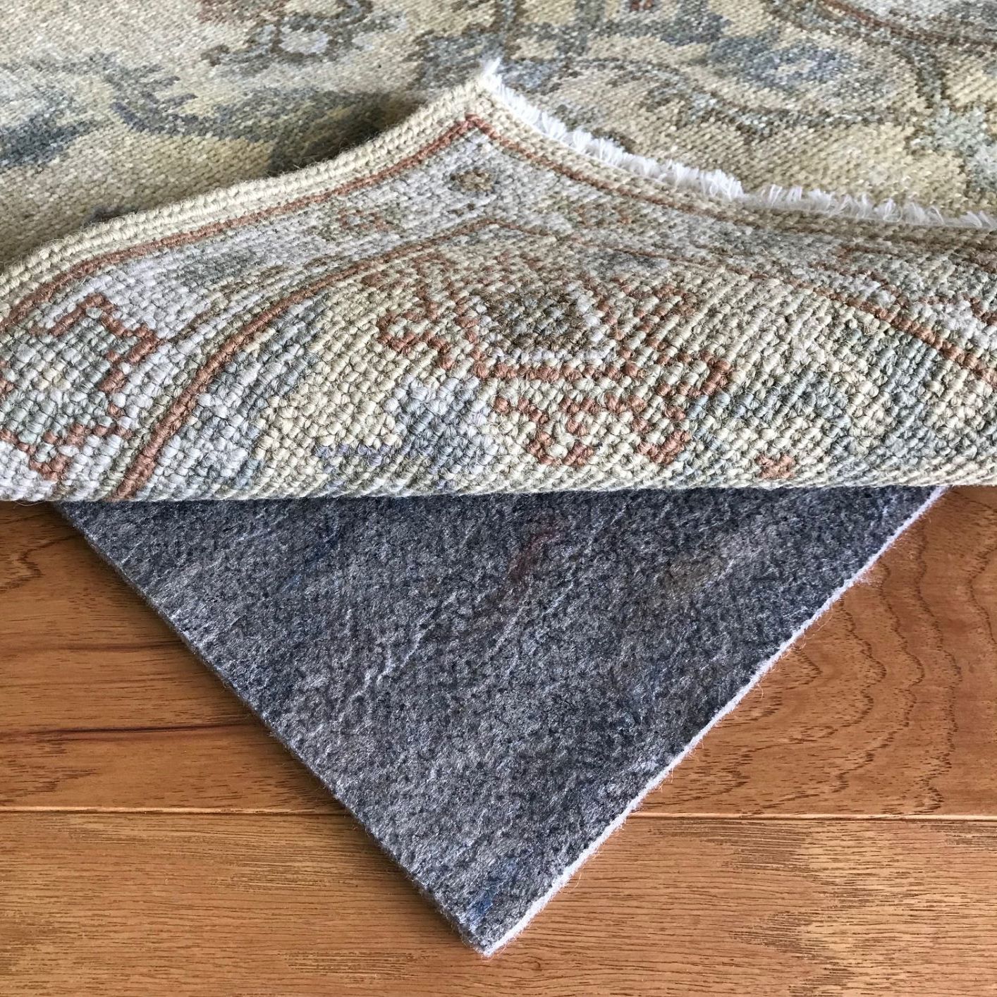 Breathable fiber rug pads are safe on all floors.