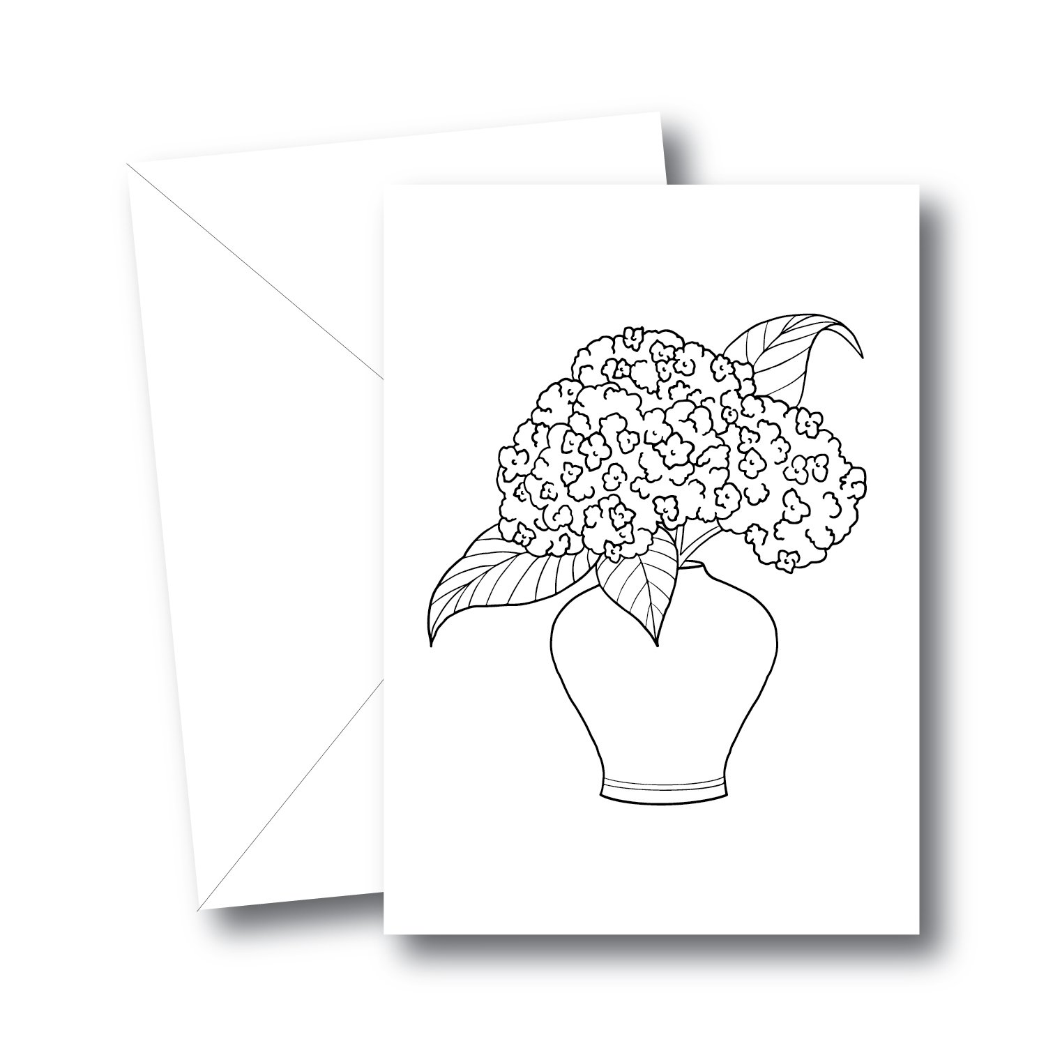 Color Me Card - Hydrangeas