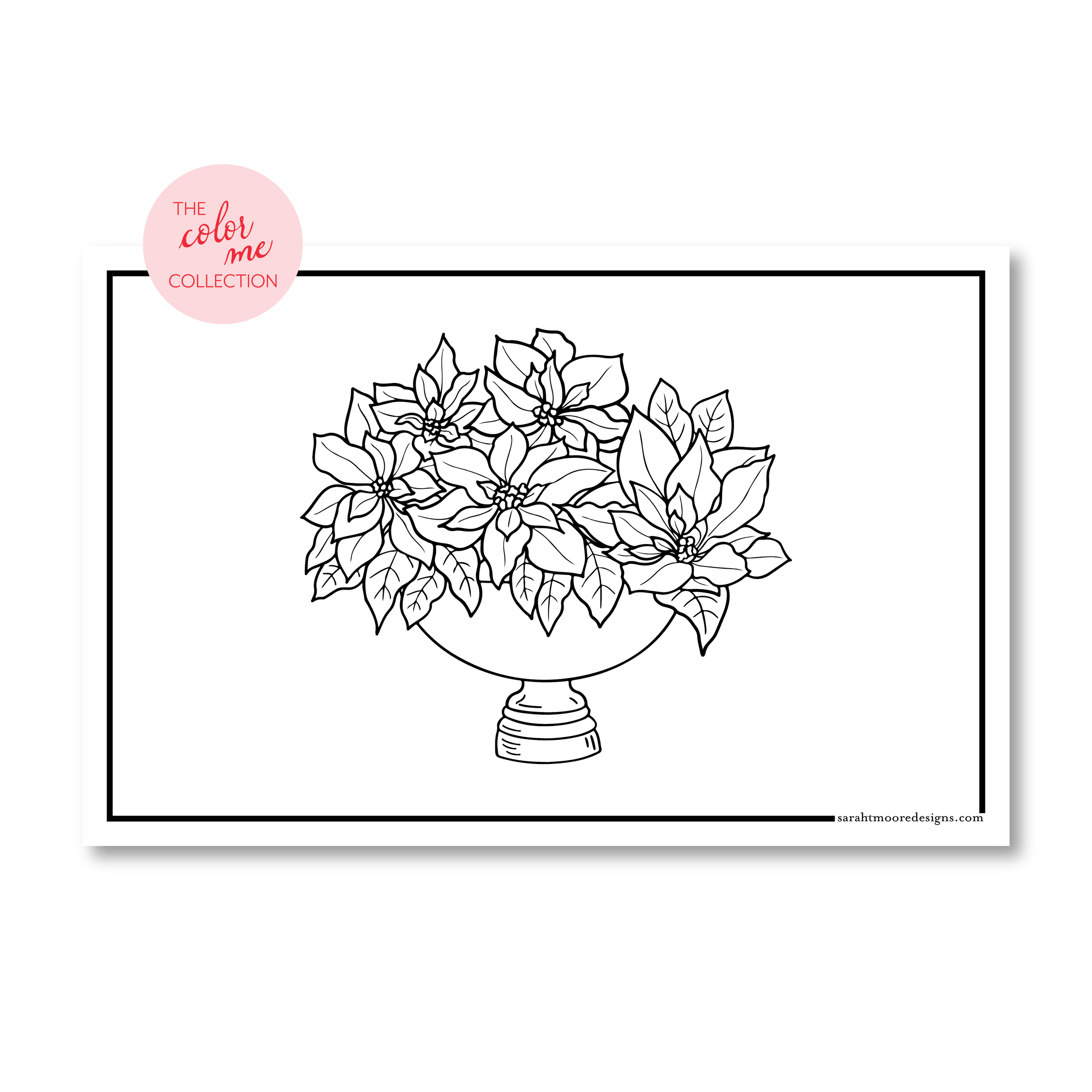 Poinsettia Placemats - Color Me Collection