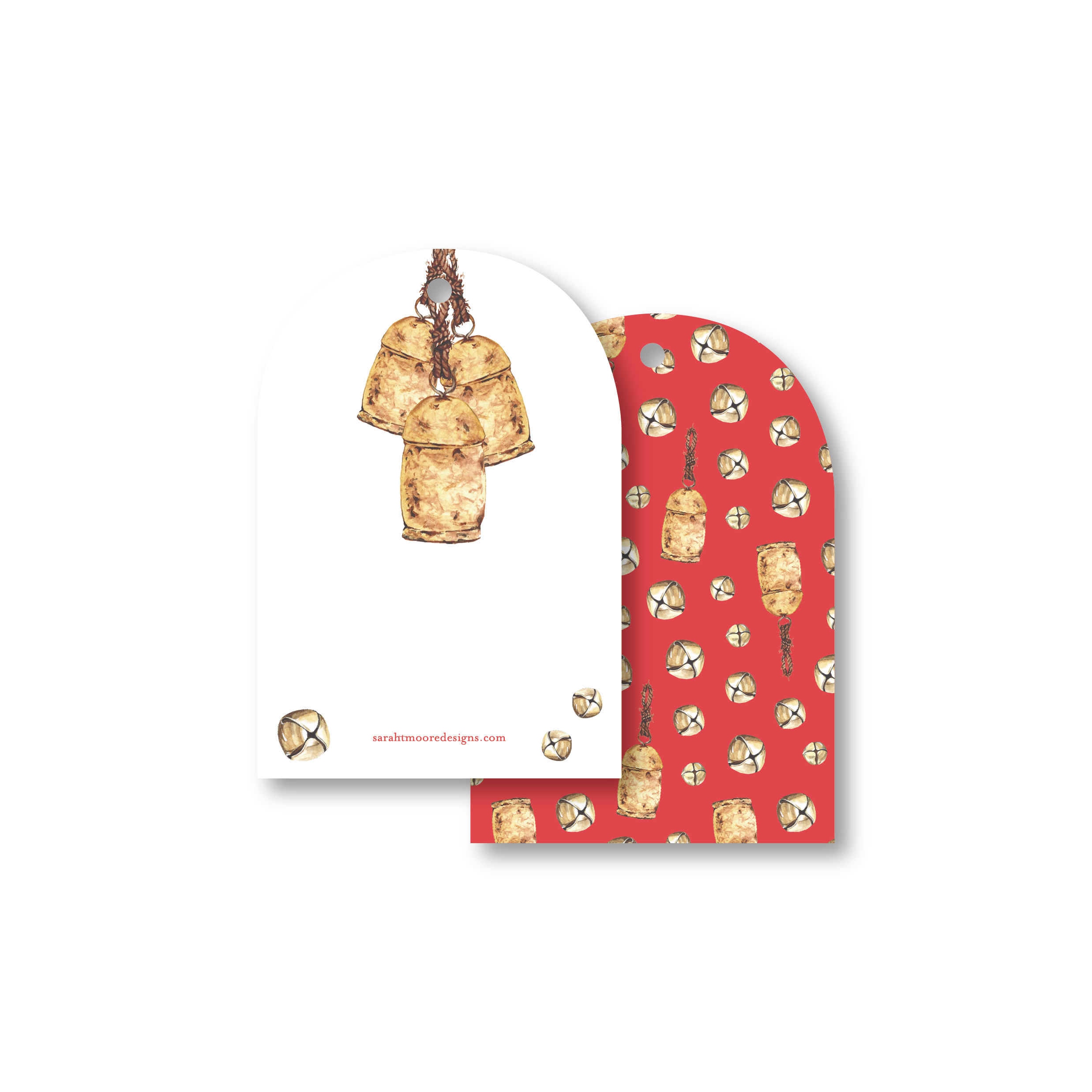 Gold Bells Gift Tag