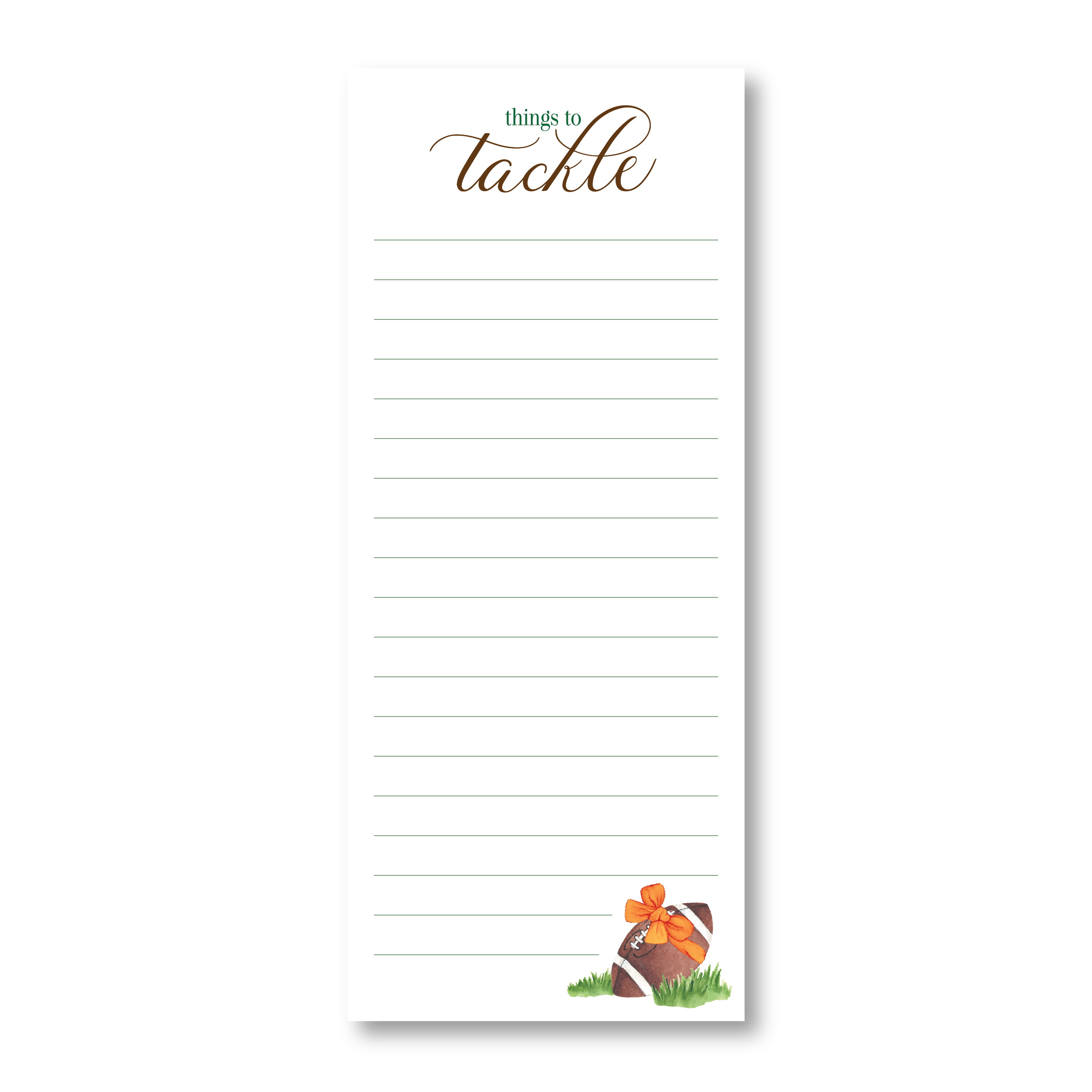 Things To Tackle Notepad - Orange Bow